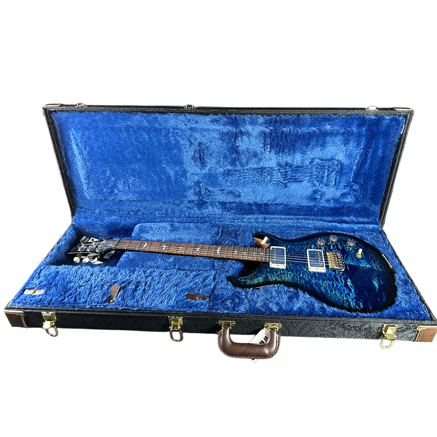 PRS Wood Library DGT Quilt 10 Top Faded Whale Blue Smokeburst w/case 0408148
