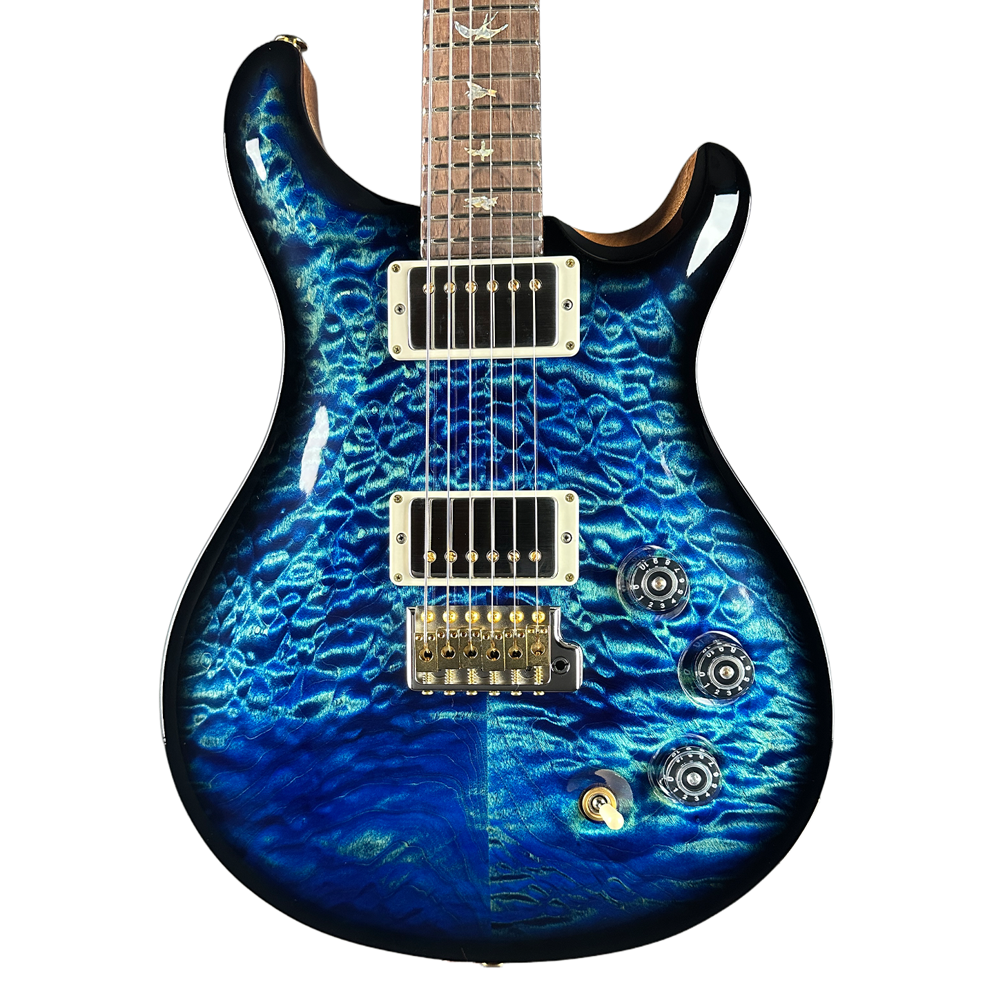 PRS Wood Library DGT Quilt 10 Top Faded Whale Blue Smokeburst w/case 0408148
