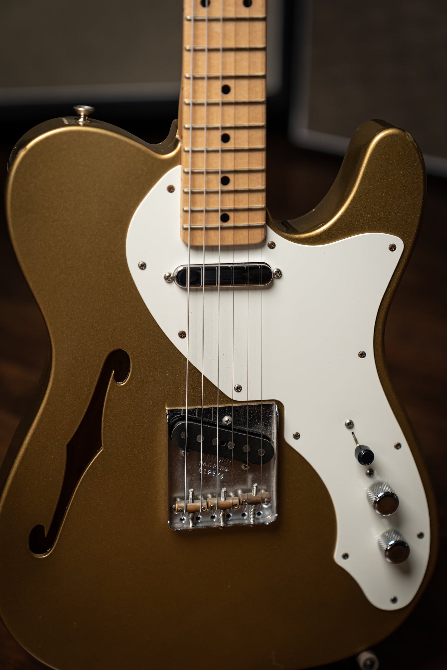 2012 Fender Custom Shop Masterbuilt '50s Thinline Telecaster Electric Guitar - Gold