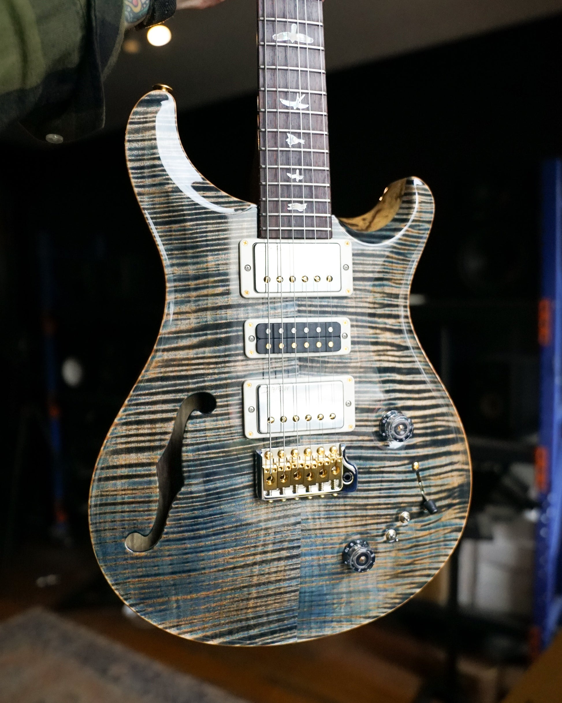 PRS 40th Anniversary Special Semi-Hollow, Faded Whale Blue with Natural Back