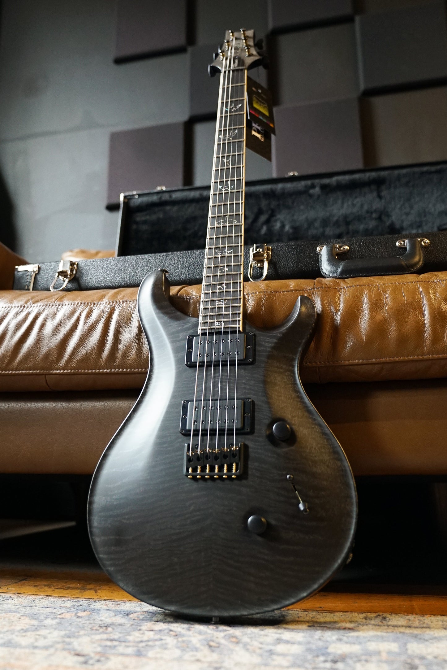 PRS Mark Holcomb Signature, Grey Black With Stained Binding