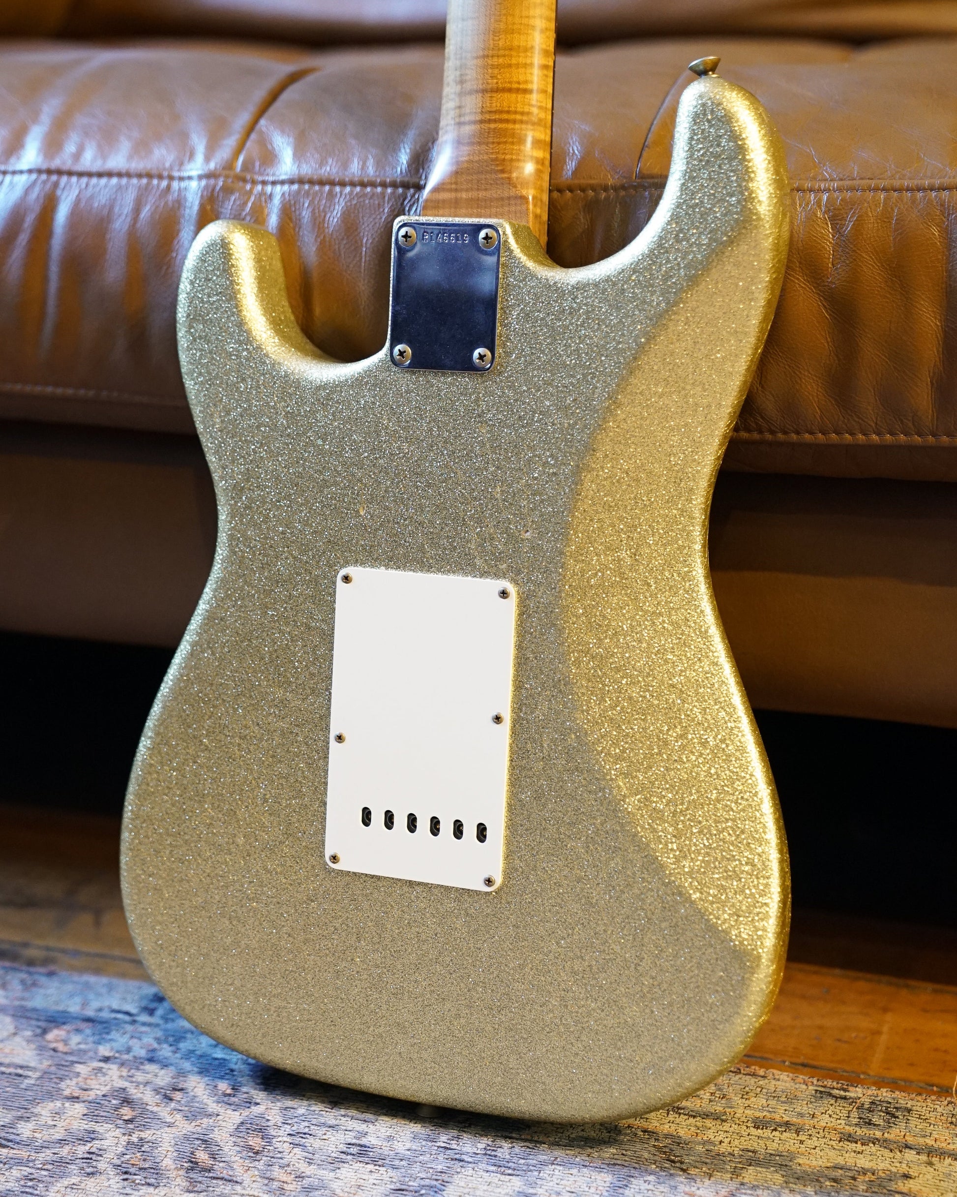 Fender Custom Shop '60 Paulownia Stratocaster Journeyman Relic Master Built by Greg Fessler, Gold Sparkle / 3A Roasted Flame Maple Neck