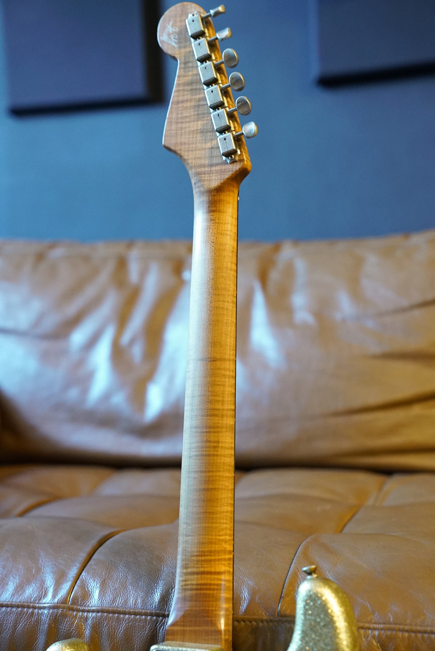 Fender Custom Shop '60 Paulownia Stratocaster Journeyman Relic Master Built by Greg Fessler, Gold Sparkle / 3A Roasted Flame Maple Neck