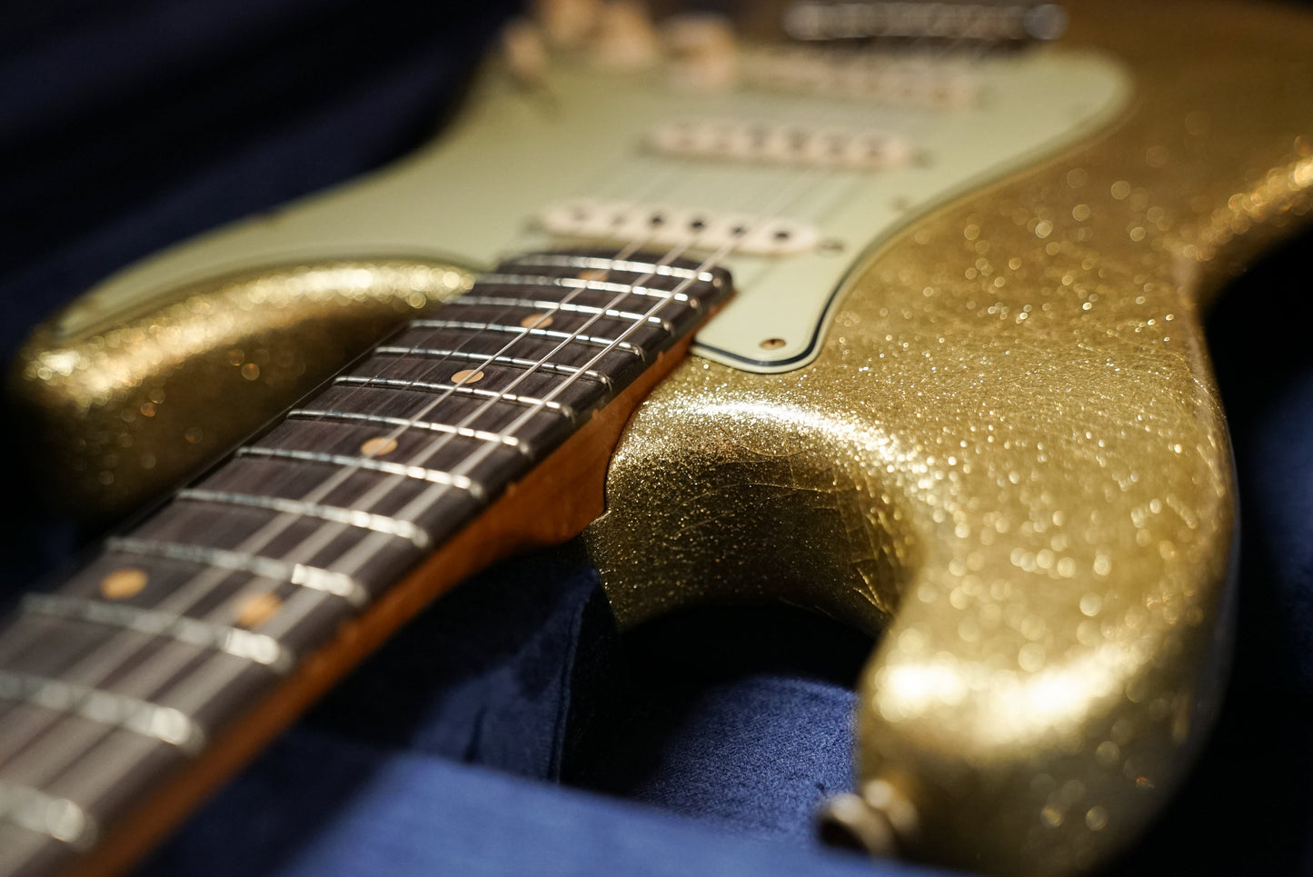 Fender Custom Shop '60 Paulownia Stratocaster Journeyman Relic Master Built by Greg Fessler, Gold Sparkle / 3A Roasted Flame Maple Neck