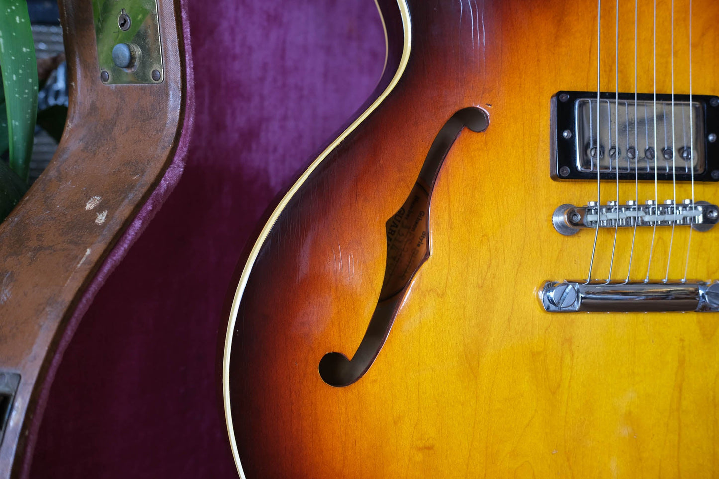 1965 Gibson ES-335TD (Wide Nut, Sunburst, Stoptail Conversion, Lifton 'Brown' Case, Case Candy)