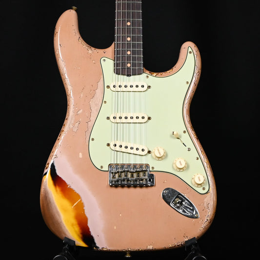 Fender Custom Shop Limited Edition '59 Stratocaster Super Heavy Relic- Aged Dirty Shell Pink/ Chocolate 3 Tone Sunburst 2025 (CZ585212)