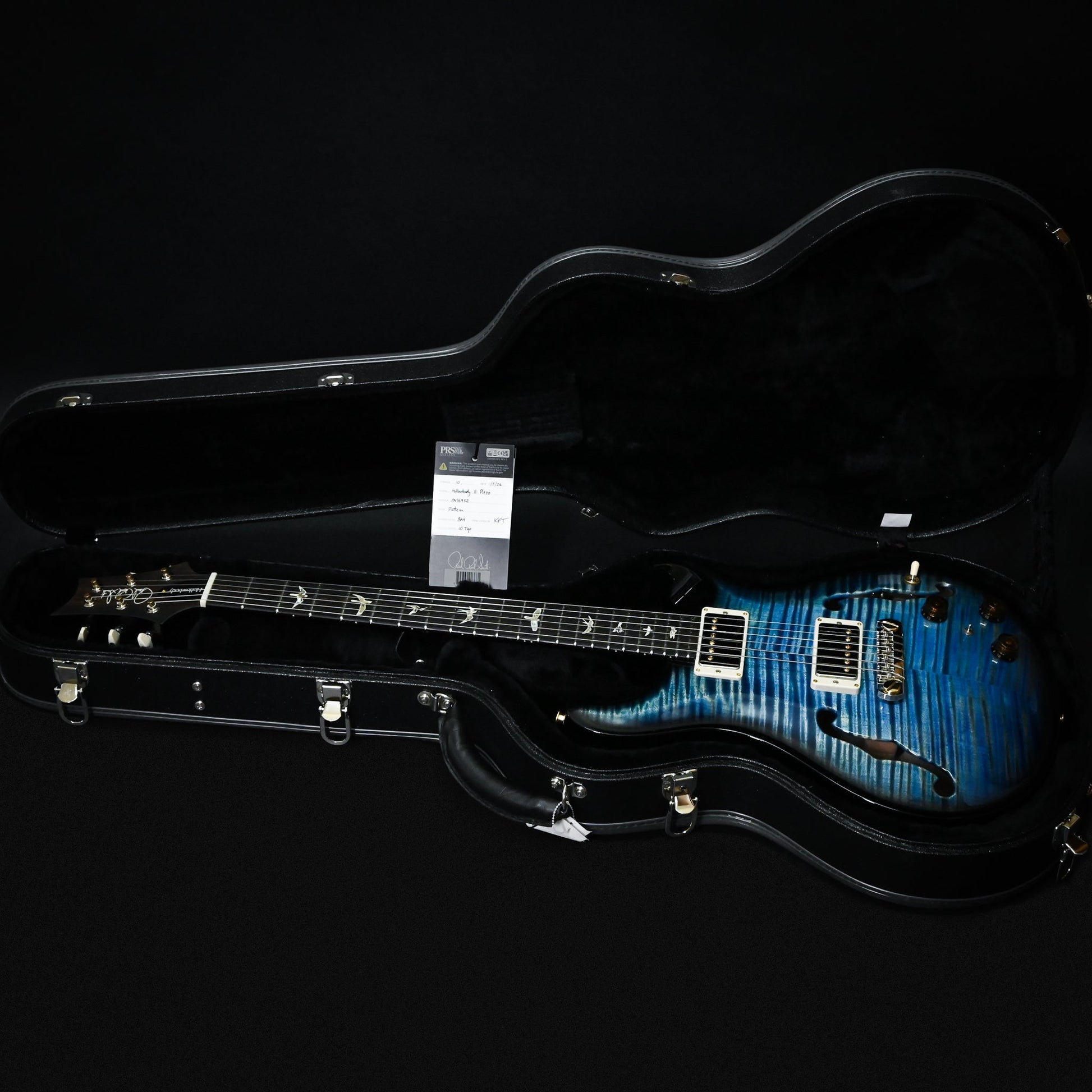PRS Hollowbody II Piezo w/ 10 Top Electric Guitar- Faded Blue Jean Wraparound Smokeburst 2025 (0416932)