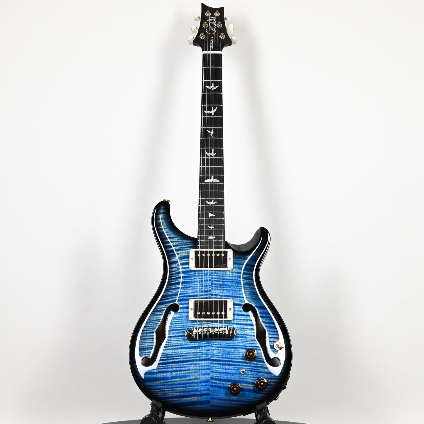PRS Hollowbody II Piezo w/ 10 Top Electric Guitar- Faded Blue Jean Wraparound Smokeburst 2025 (0416932)