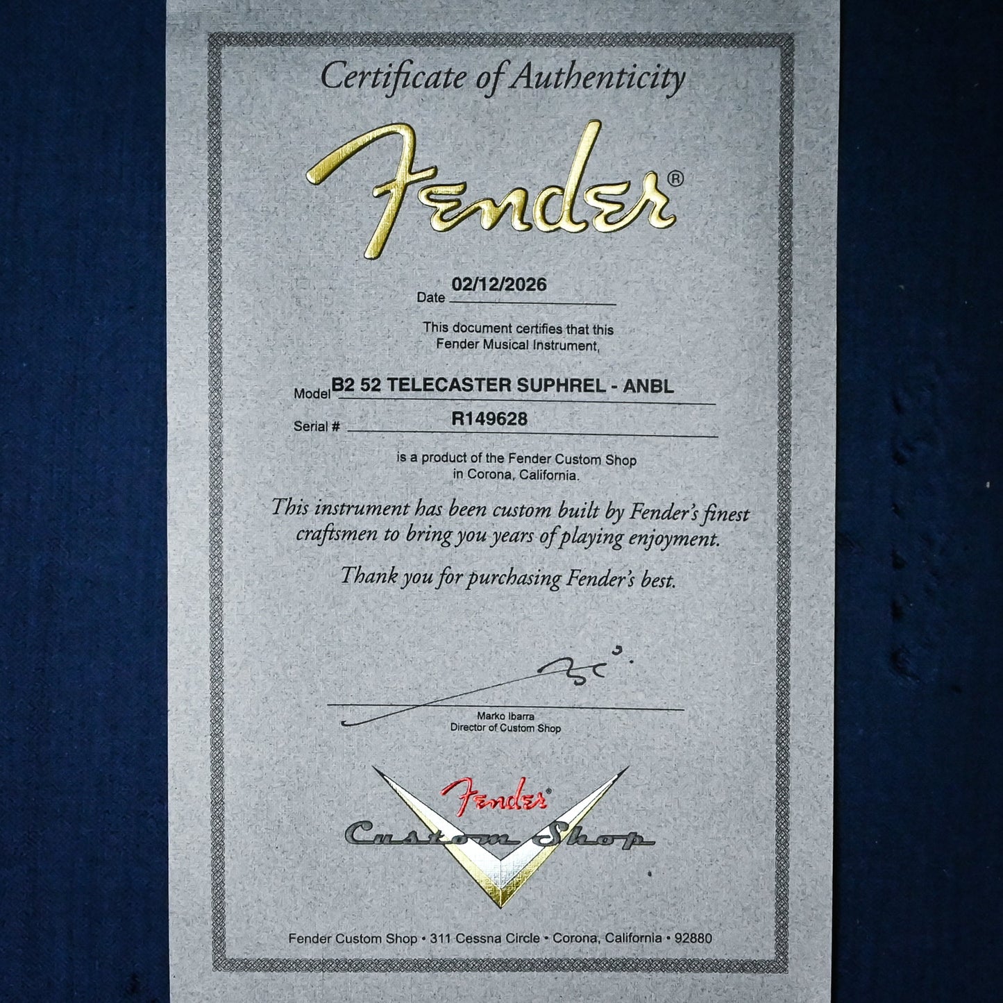 Fender Custom Shop '52 Telecaster Super Heavy Relic- Aged Nocaster Blonde 2026 (R149628)