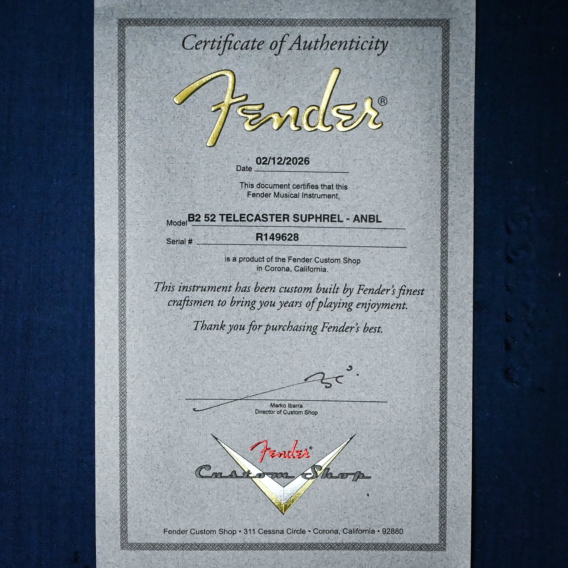 Fender Custom Shop '52 Telecaster Super Heavy Relic- Aged Nocaster Blonde 2026 (R149628)