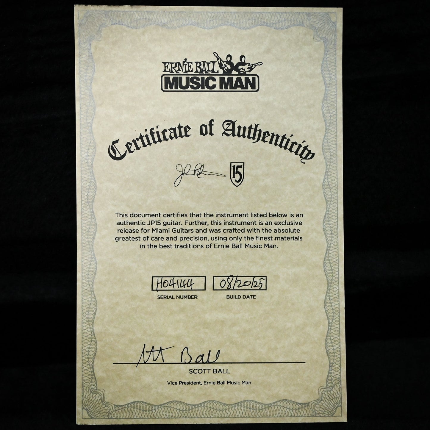 Ernie Ball Music Man JP15 John Petrucci Signature *Miami Guitar Exclusive* - Olallieberry Quilt 2025 (H04144)