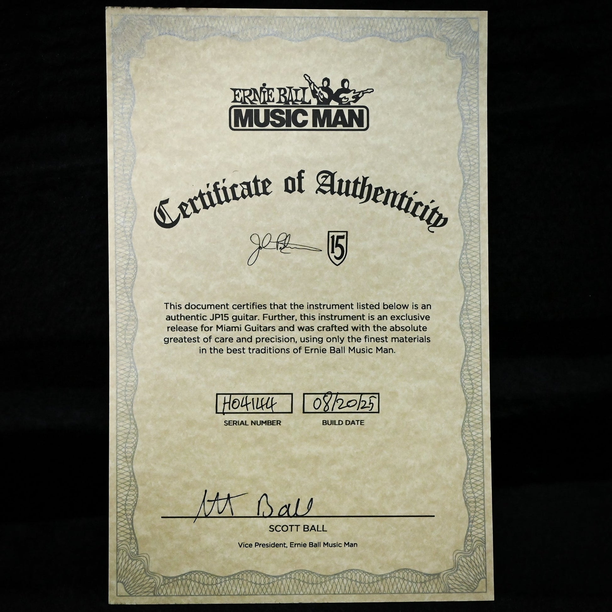Ernie Ball Music Man JP15 John Petrucci Signature *Miami Guitar Exclusive* - Olallieberry Quilt 2025 (H04144)