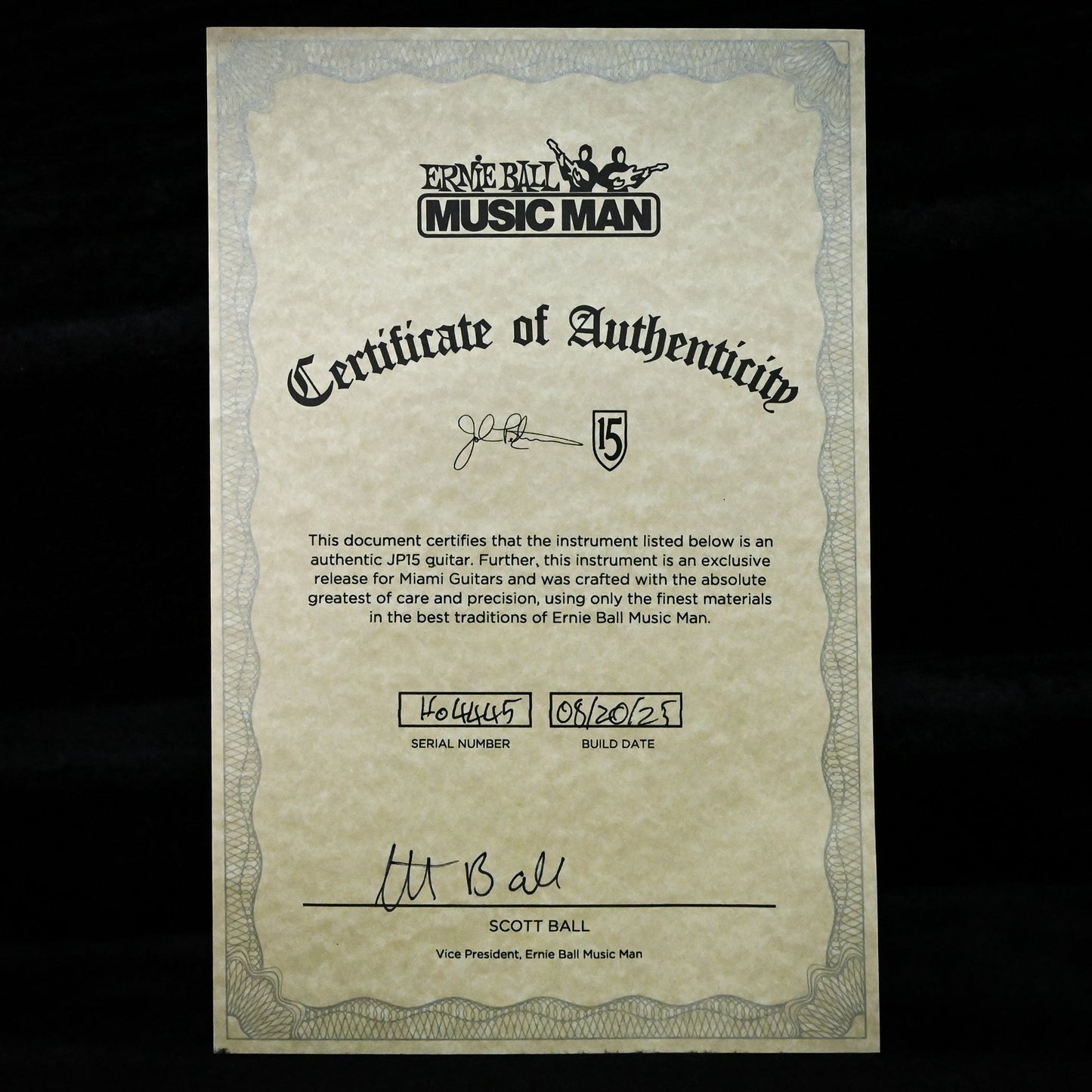 Ernie Ball Music Man JP15 John Petrucci Signature *Miami Guitar Exclusive* - Olallieberry Flame 2025 (H04445)