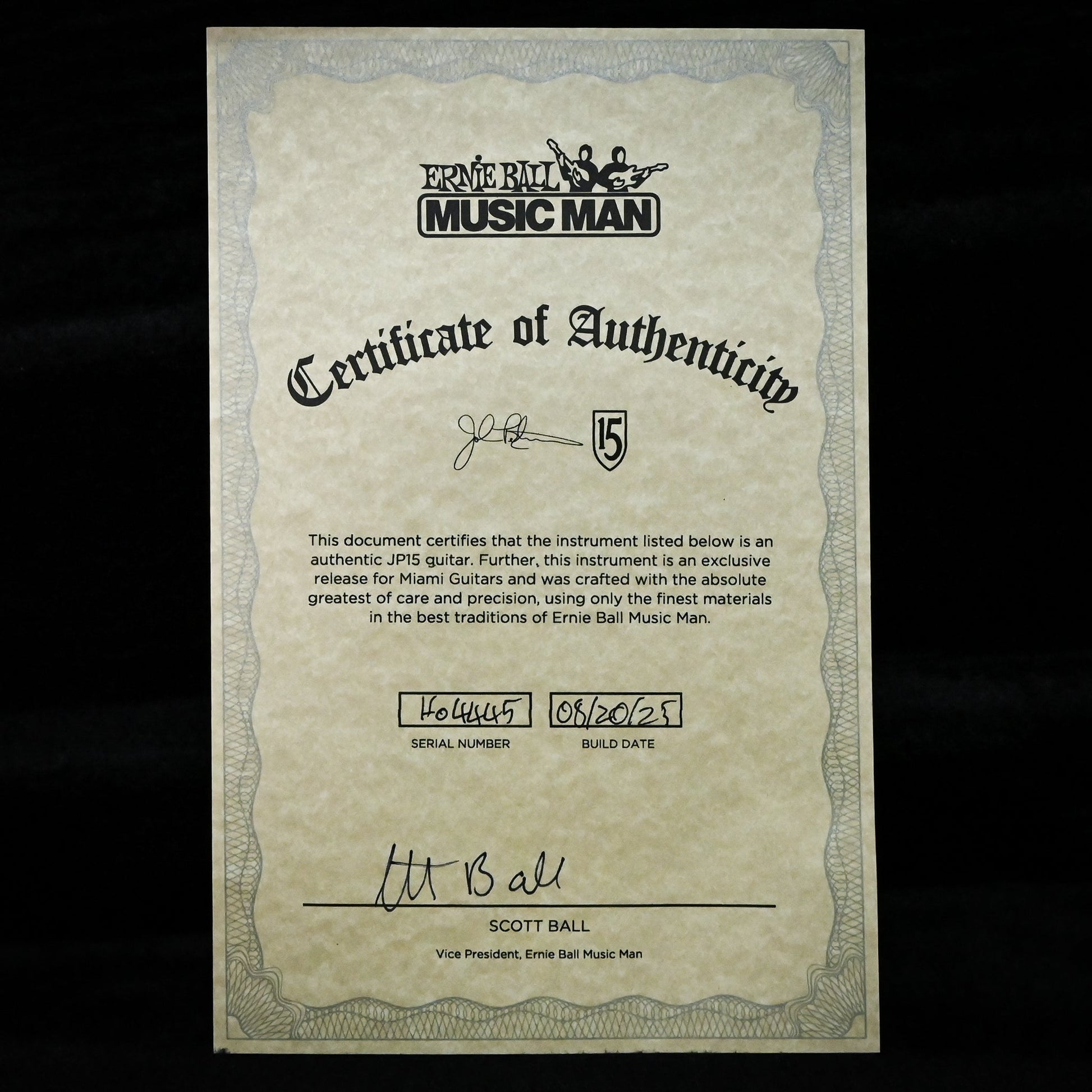Ernie Ball Music Man JP15 John Petrucci Signature *Miami Guitar Exclusive* - Olallieberry Flame 2025 (H04445)