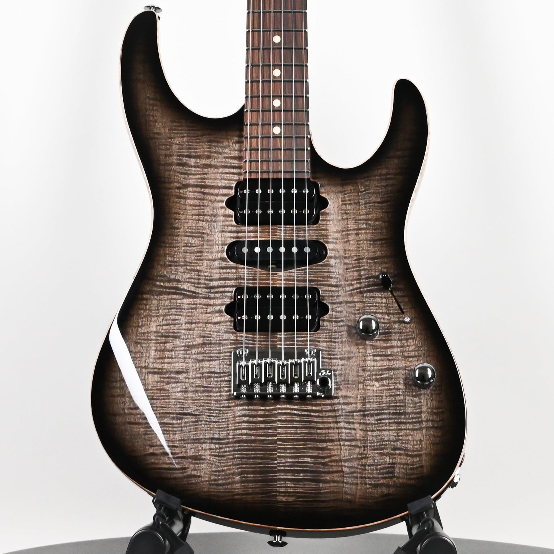 Suhr Modern Plus Electric Guitar- Faded Trans Charcoal Burst 2026 (93366)