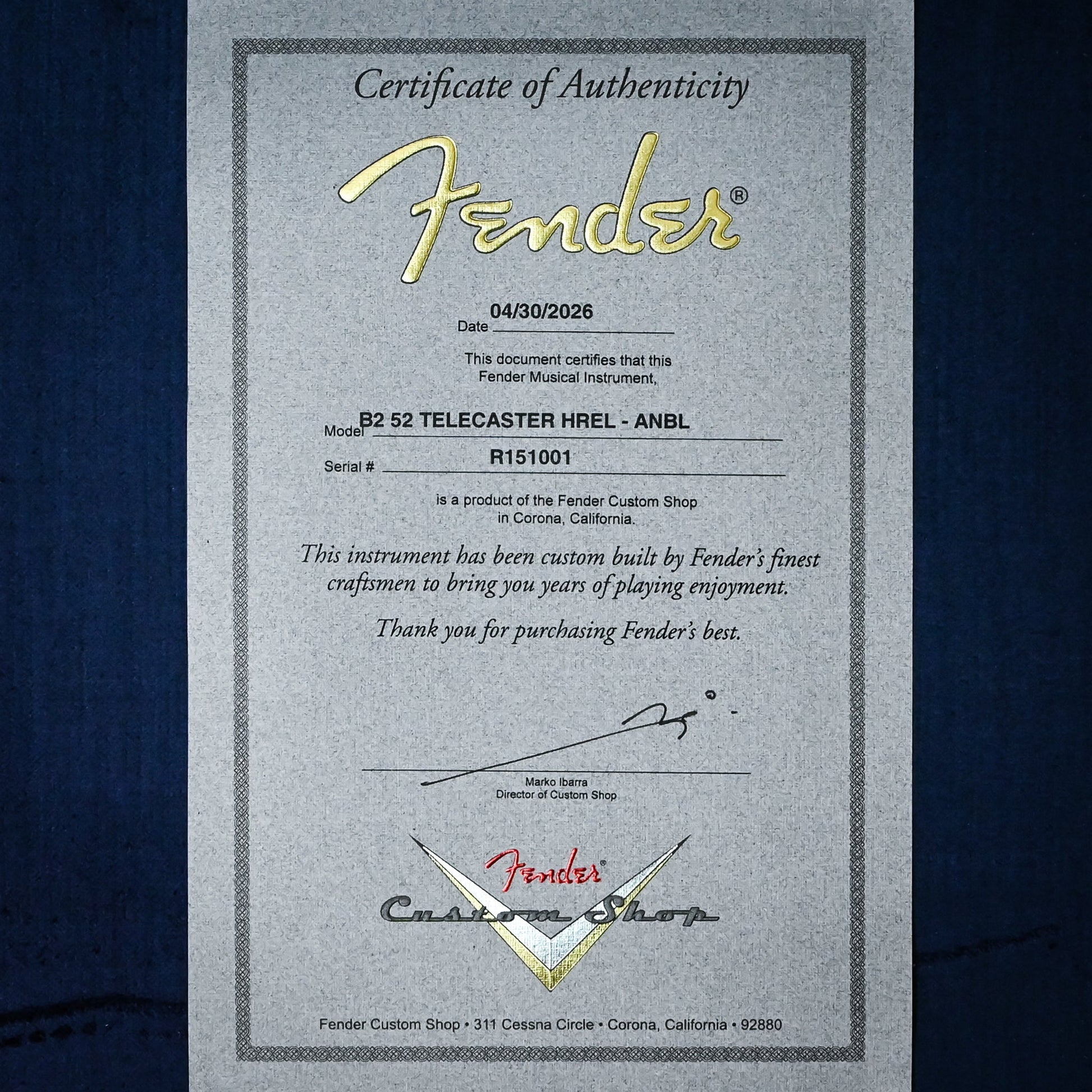 Fender Custom Shop '52 Telecaster Heavy Relic- Aged Nocaster Blonde 2026 (R151001)