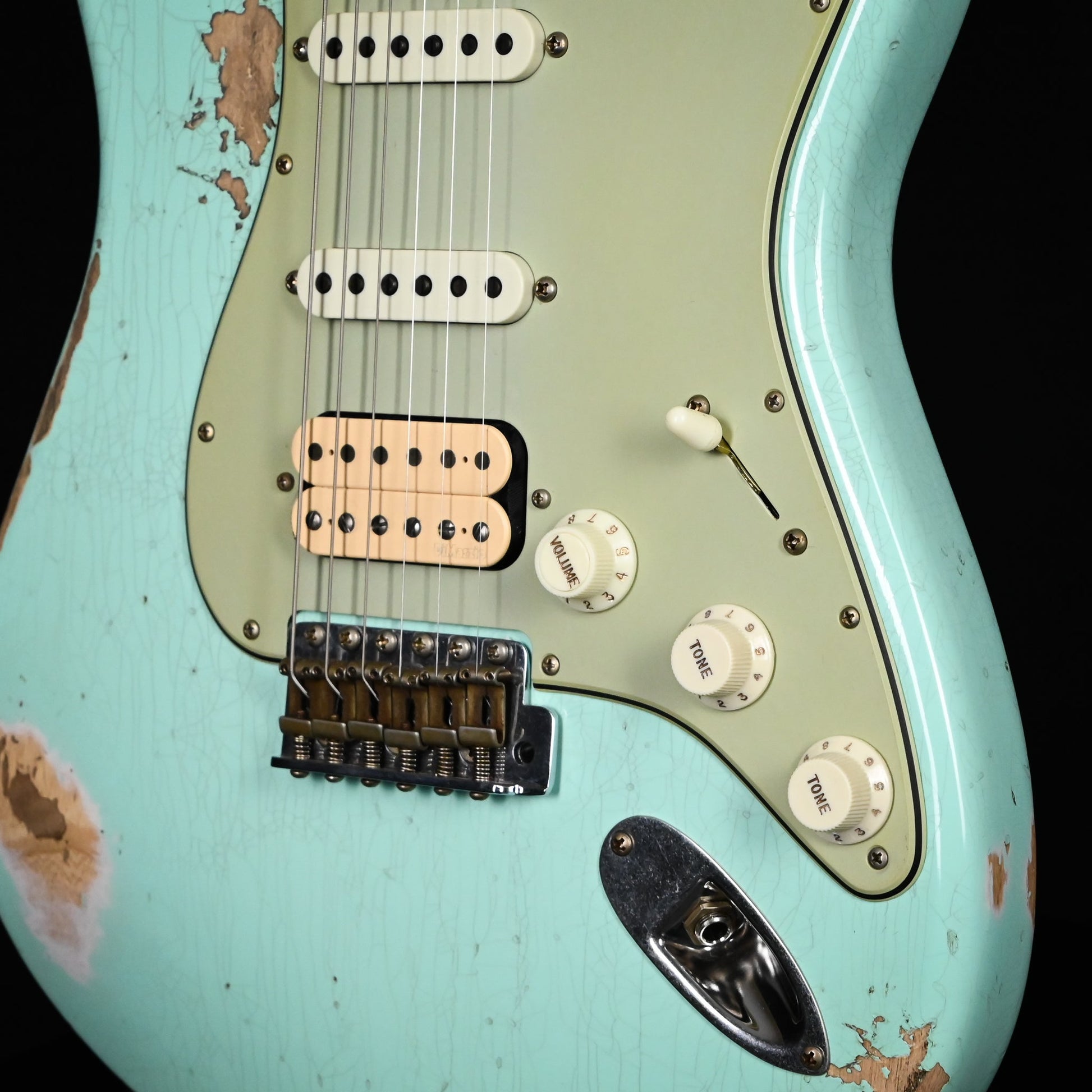Fender Custom Shop '62 Stratocaster HSS w/ Painted Headcap, Heavy Relic- Surf Green 2026 (R148025)