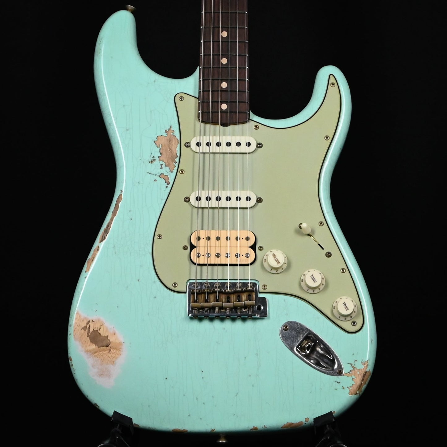 Fender Custom Shop '62 Stratocaster HSS w/ Painted Headcap, Heavy Relic- Surf Green 2026 (R148025)