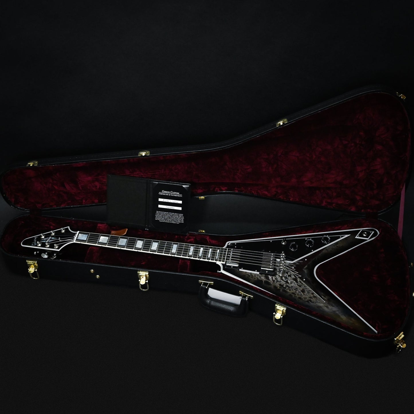 Gibson Custom M2M Flying V Custom Quilt Top Electric Guitar- Cobra Burst 2022 (CZ203454) Used-Mint