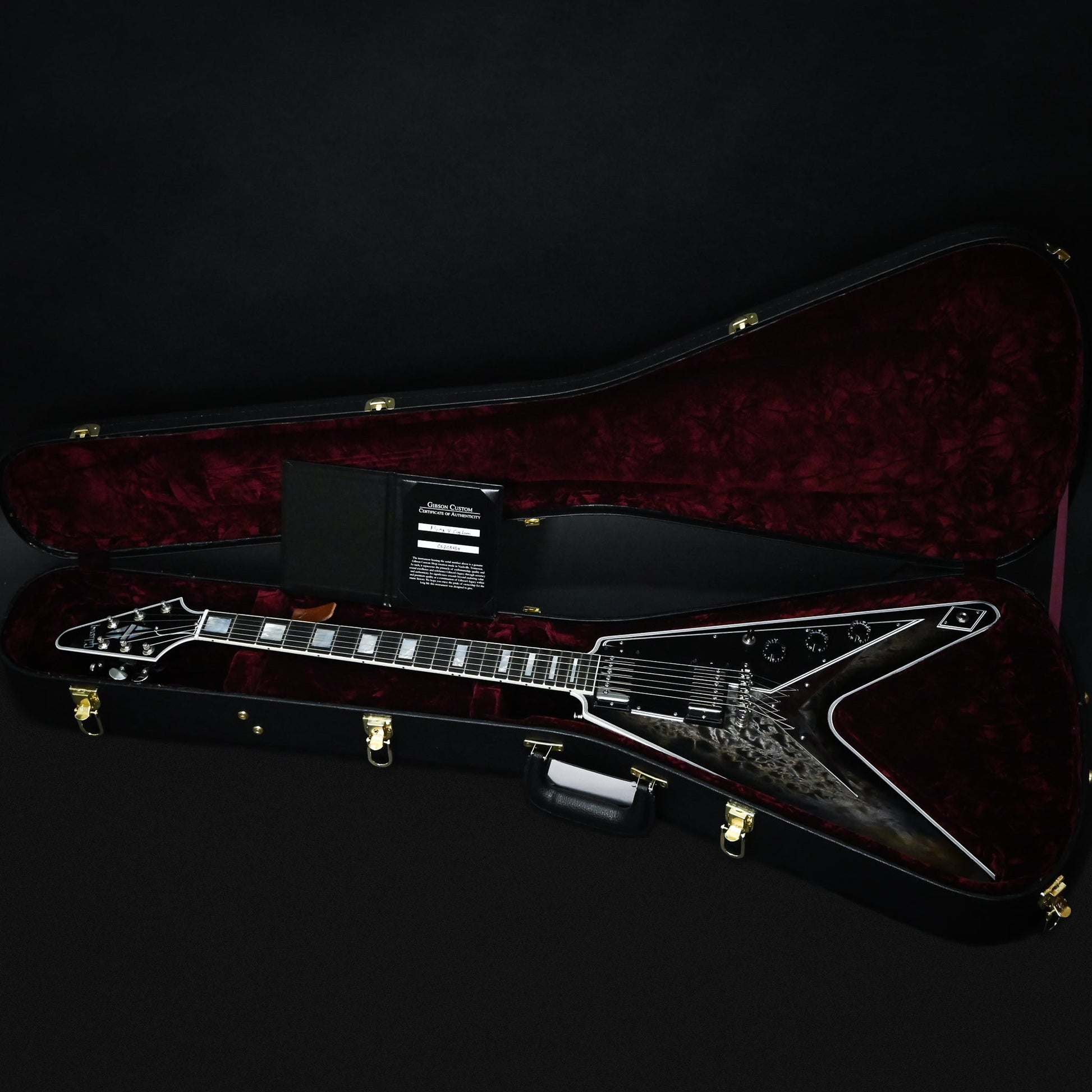 Gibson Custom M2M Flying V Custom Quilt Top Electric Guitar- Cobra Burst 2022 (CZ203454) Used-Mint