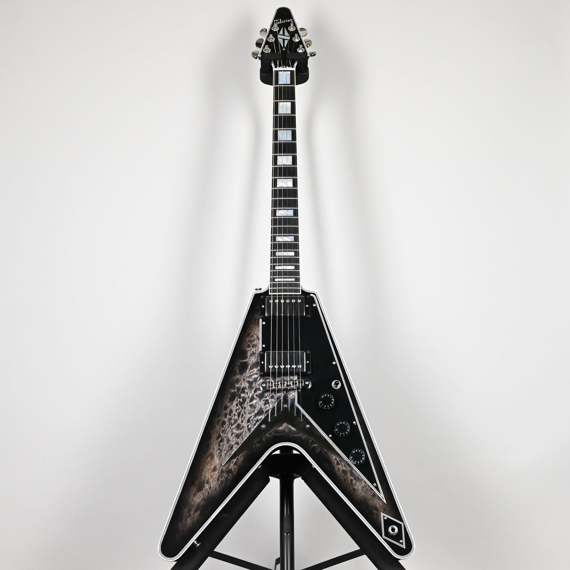 Gibson Custom M2M Flying V Custom Quilt Top Electric Guitar- Cobra Burst 2022 (CZ203454) Used-Mint