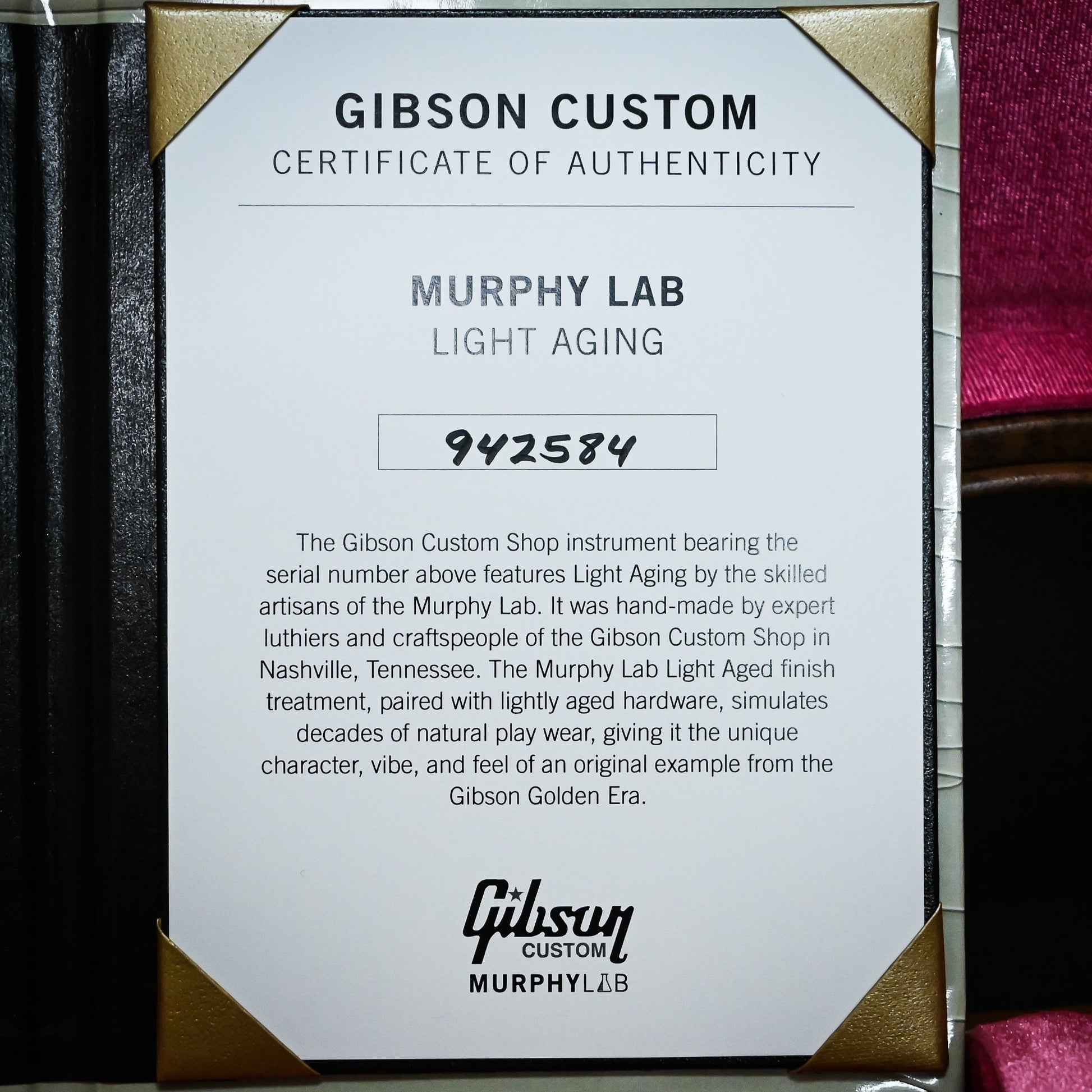 Gibson Custom 1959 Les Paul Standard Reissue Murphy Lab Light Aged- Cherry Tea Burst 2024 (942584)