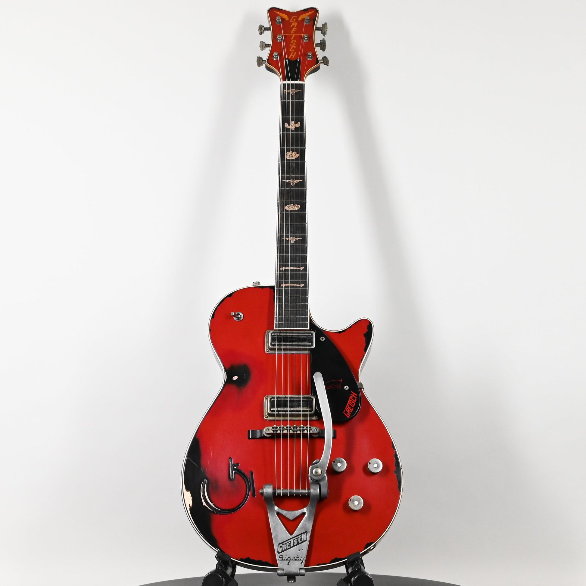 Gretsch Custom Shop USA Masterbuilt Chad Henrichsen 1955 Penguin Heavy Relic- Firebird Red over Black 2025 (UC25113955)