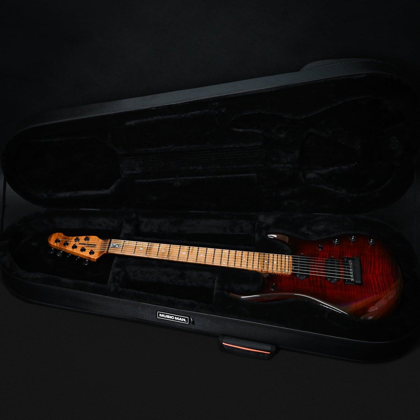 Ernie Ball Music Man JP15 John Petrucci Signature 7-String Electric Guitar- Red Tide Flame 2026 (K07904)