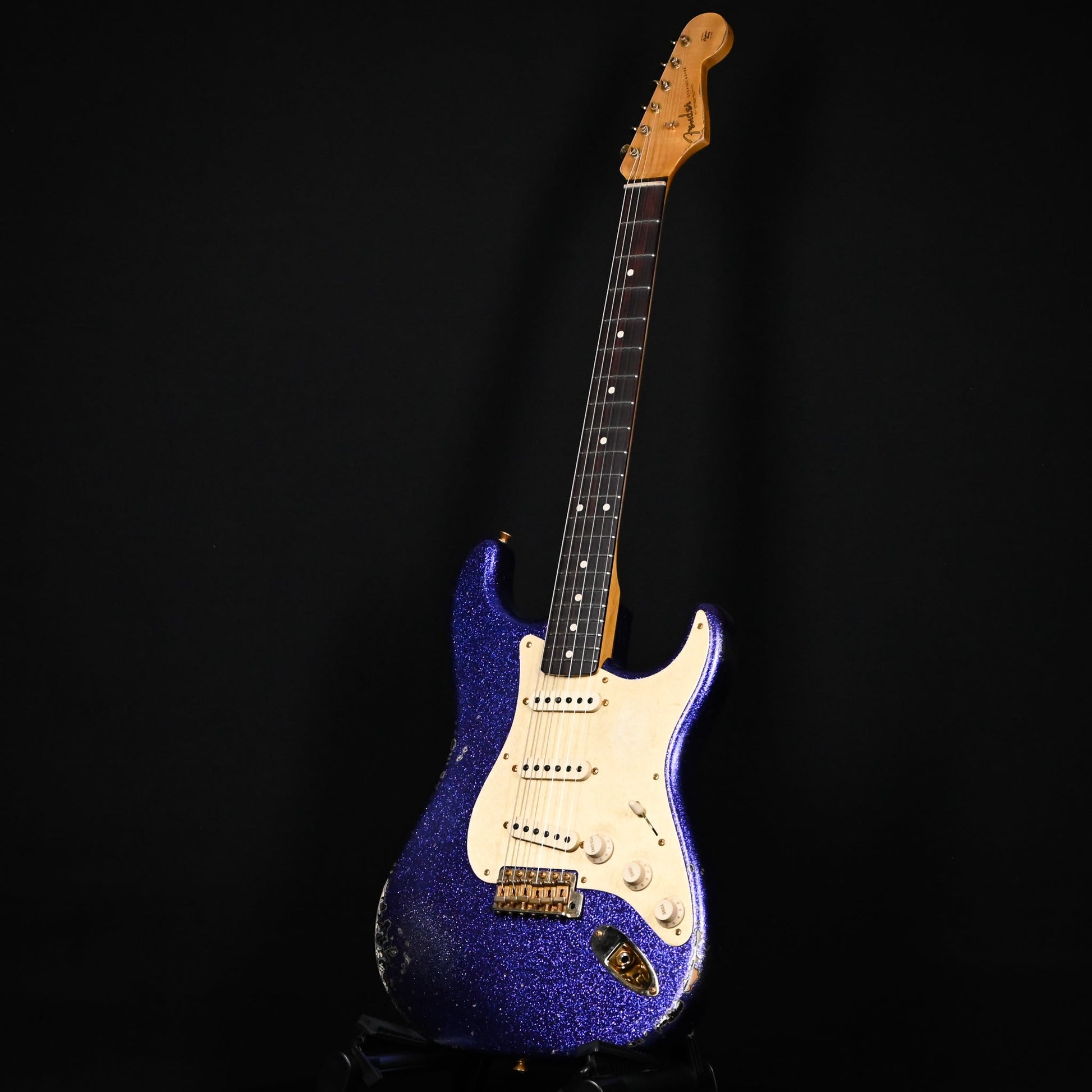 Fender Custom Shop 1962 Stratocaster w/ Gold Hardware Heavy Relic- Purple Sparkle / Black Paisley 2024 (R139234)