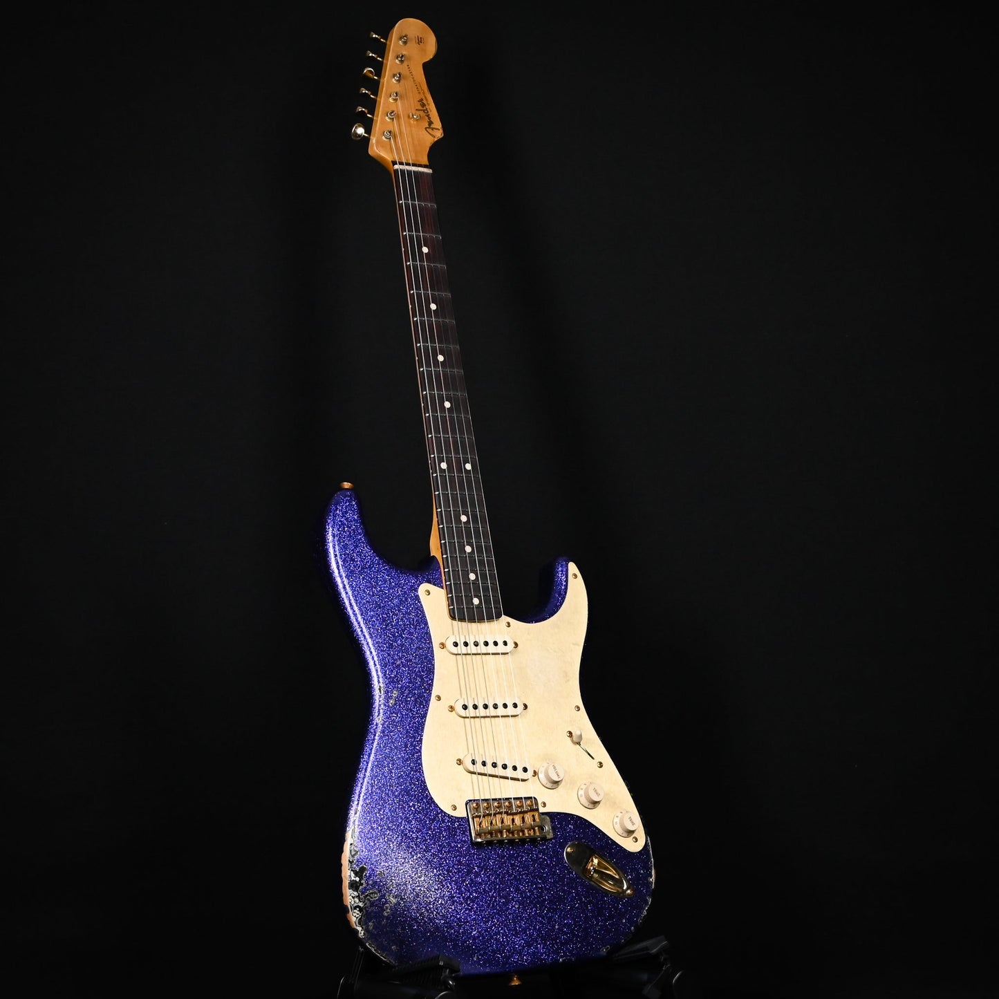 Fender Custom Shop 1962 Stratocaster w/ Gold Hardware Heavy Relic- Purple Sparkle / Black Paisley 2024 (R139234)