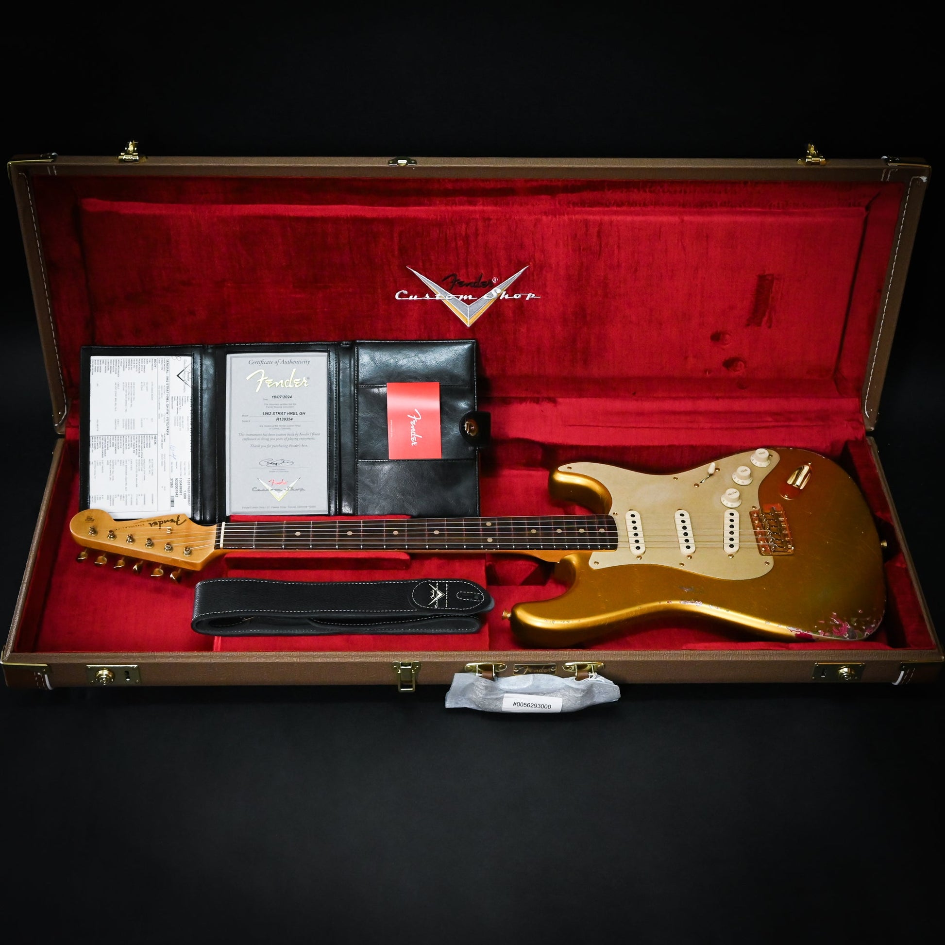 Fender Custom Shop 1962 Stratocaster w/ Gold Hardware Heavy Relic- Frost Gold / Pink Paisley 2024 (R139354)