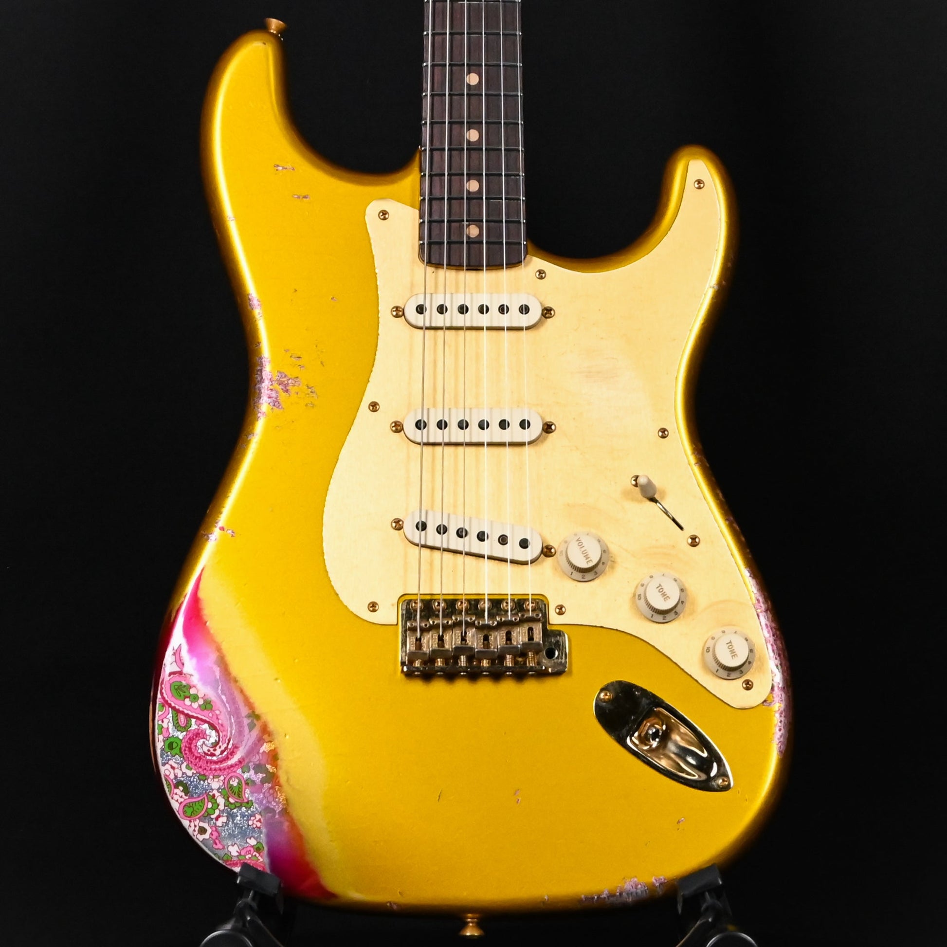 Fender Custom Shop 1962 Stratocaster w/ Gold Hardware Heavy Relic- Frost Gold/ Pink Paisley 2025 (R139381)
