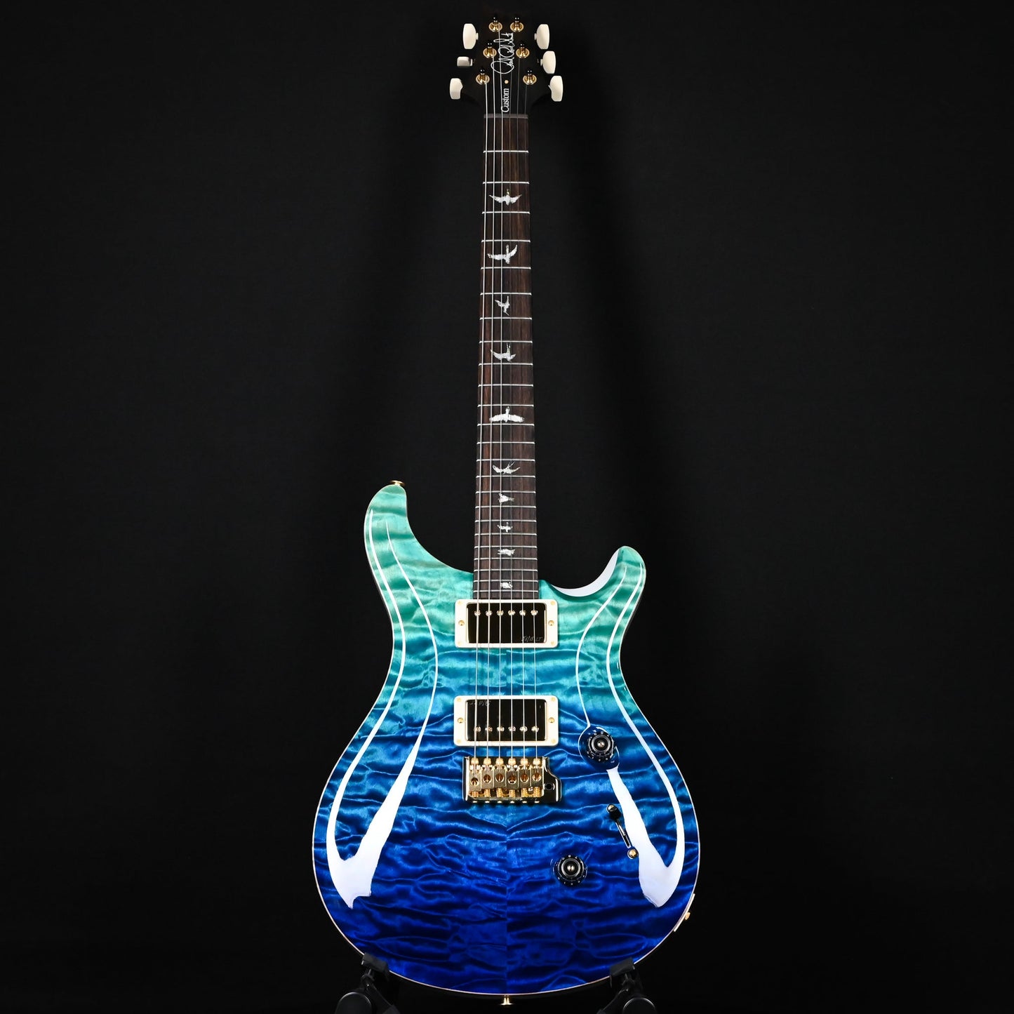 PRS Custom 24 Wood Library w/ 10-Top, Brazilian Rosewood, & 58/15 LT Pickups- Blue Fade 2026 (0423893)