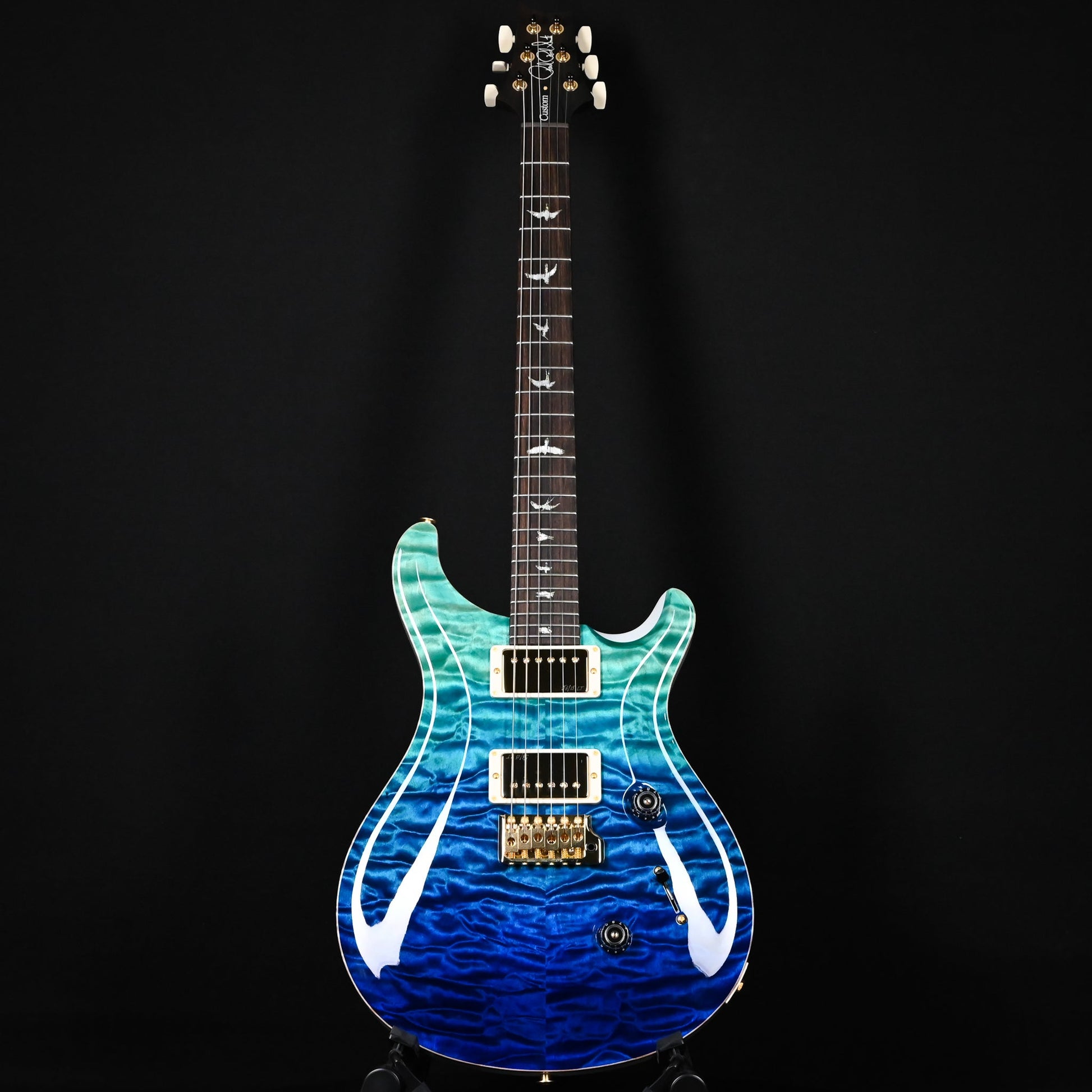 PRS Custom 24 Wood Library w/ 10-Top, Brazilian Rosewood, & 58/15 LT Pickups- Blue Fade 2026 (0423893)