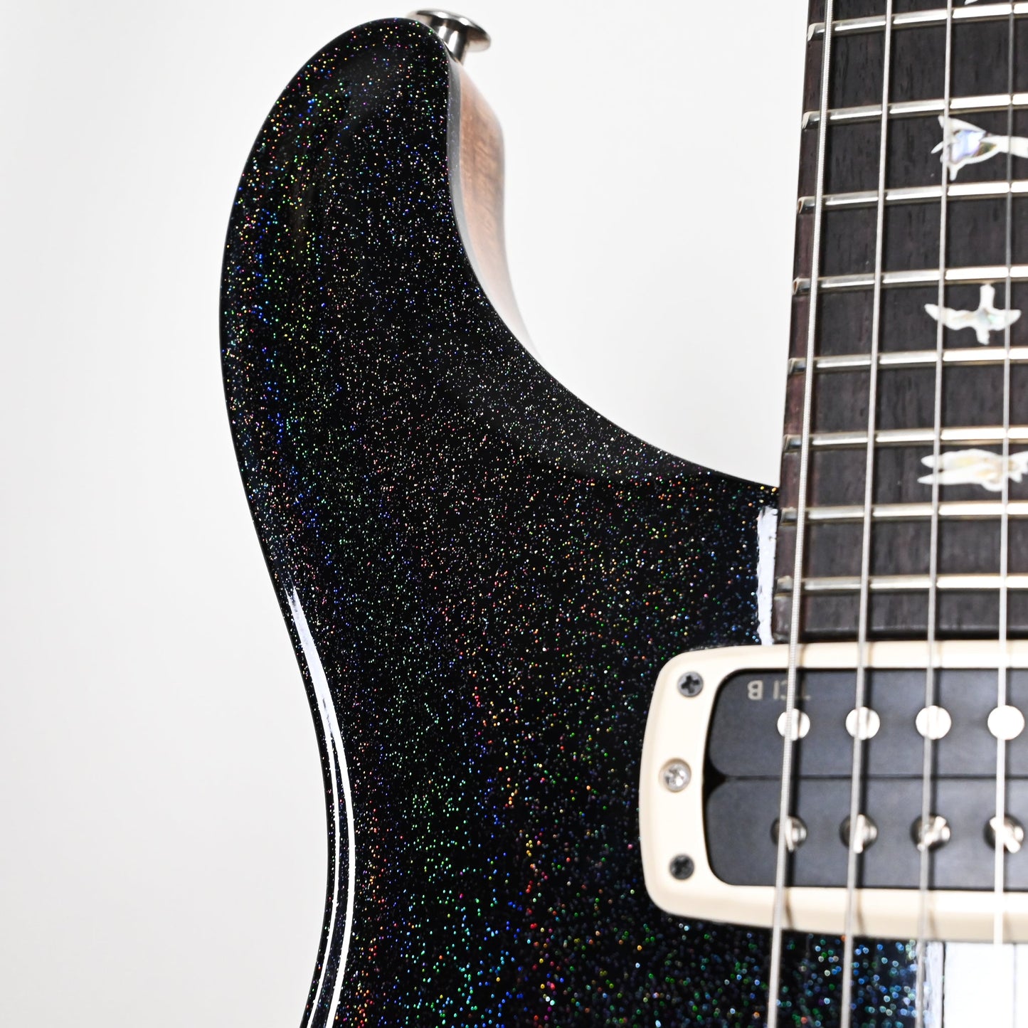 PRS Modern Eagle V Electric Guitar- Black Rainbow Holoflake Top & Binding 2025 (0417735)