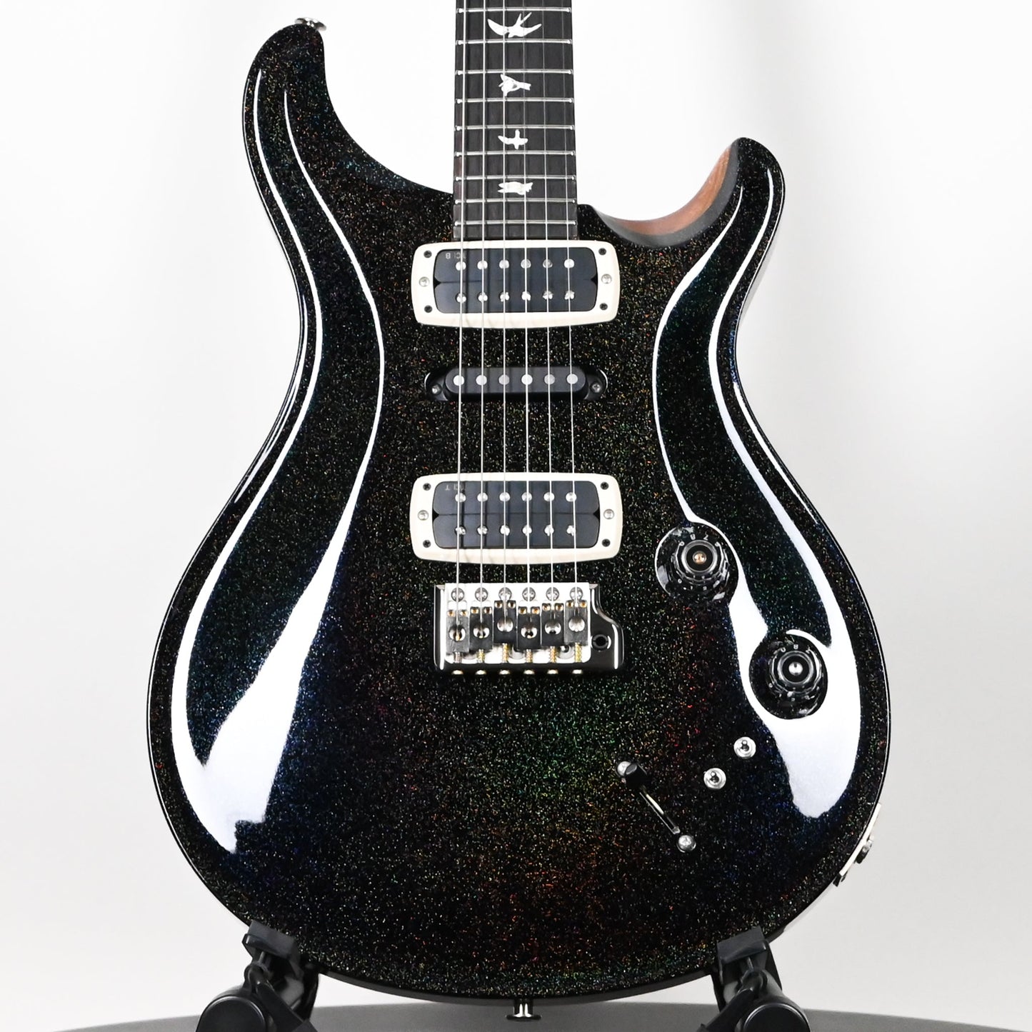 PRS Modern Eagle V Electric Guitar- Black Rainbow Holoflake Top & Binding 2025 (0417735)