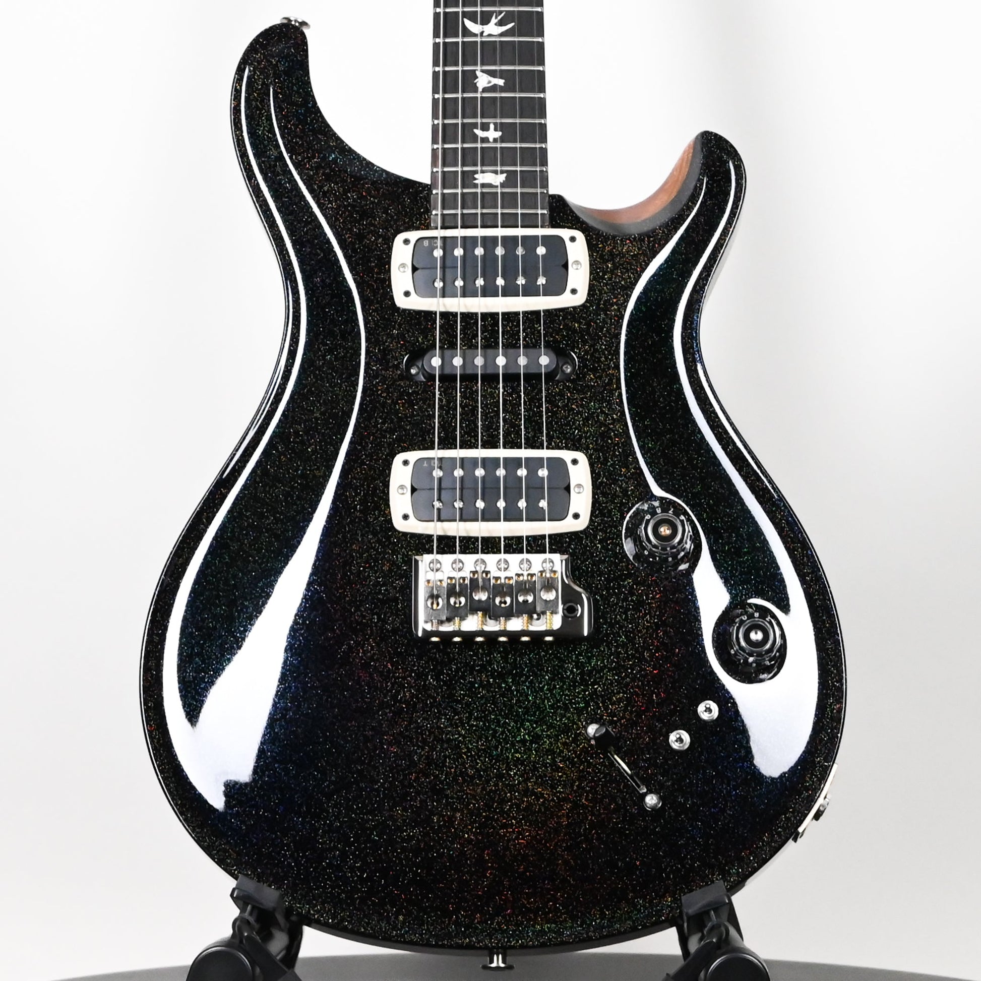 PRS Modern Eagle V Electric Guitar- Black Rainbow Holoflake Top & Binding 2025 (0417735)