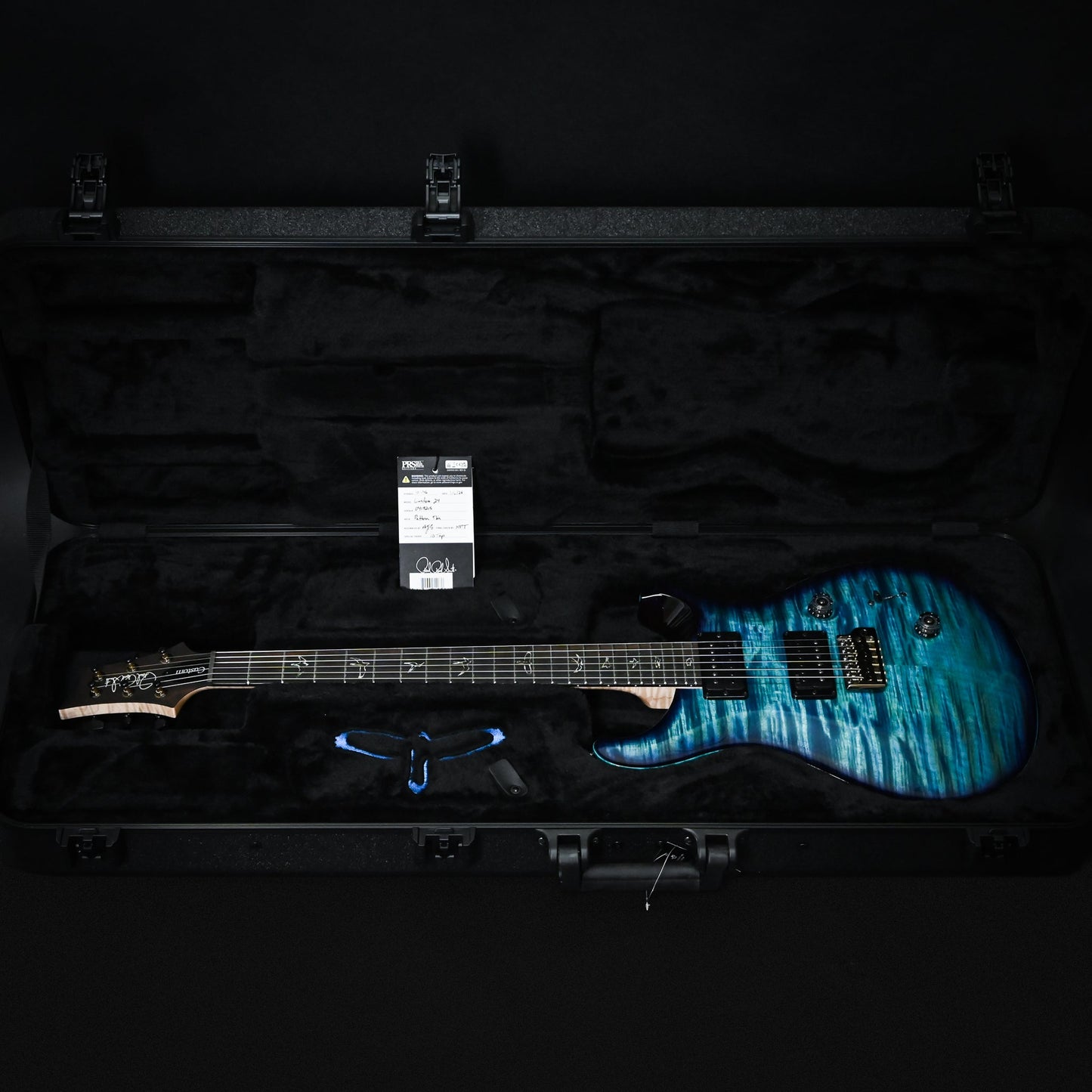 PRS Custom 24 Wood Library w/ 10-Top, Brazilian Rosewood, DMO Pickups- Aquableux Purple Burst 2026 (0419215)