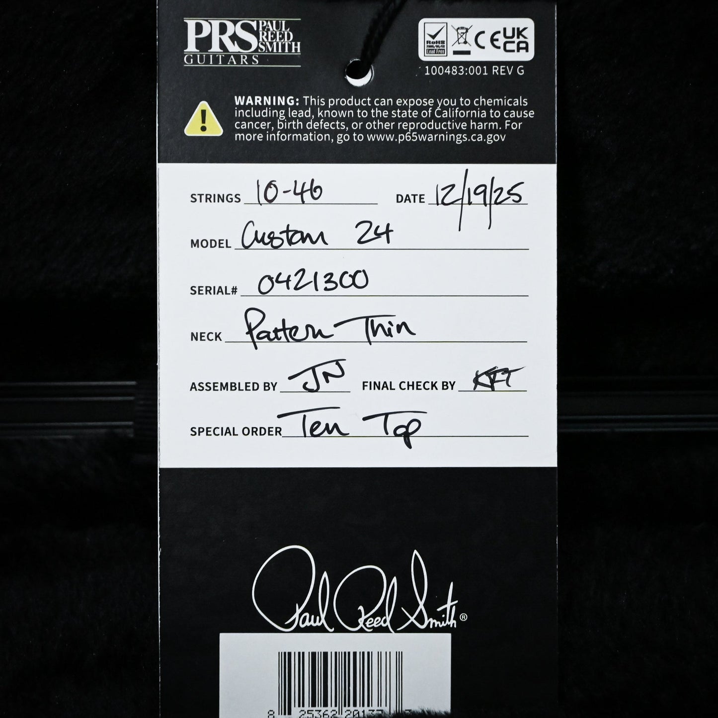 PRS Custom 24 w/ 10-Top & DMO Pickups- Purple Mist Wraparound Smokeburst 2025 (0421300)