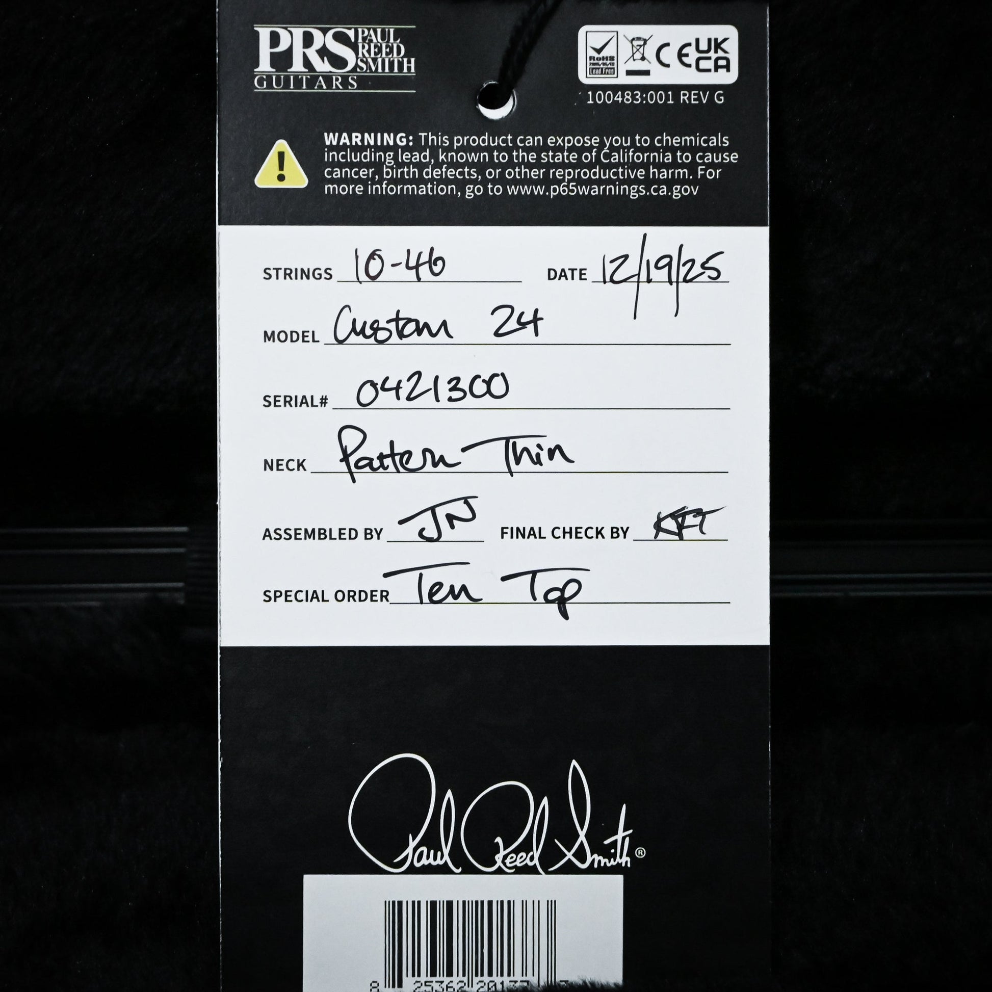 PRS Custom 24 w/ 10-Top & DMO Pickups- Purple Mist Wraparound Smokeburst 2025 (0421300)