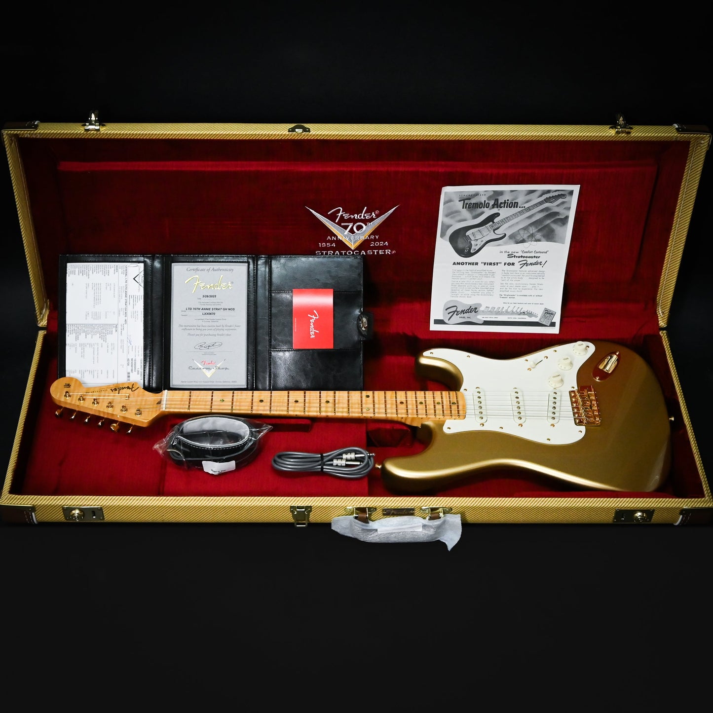 Fender Custom Shop Limited Edition 70th Anniversary Stratocaster w/ Gold Hardware NOS- Aztec Gold 2025 (LXX0670)