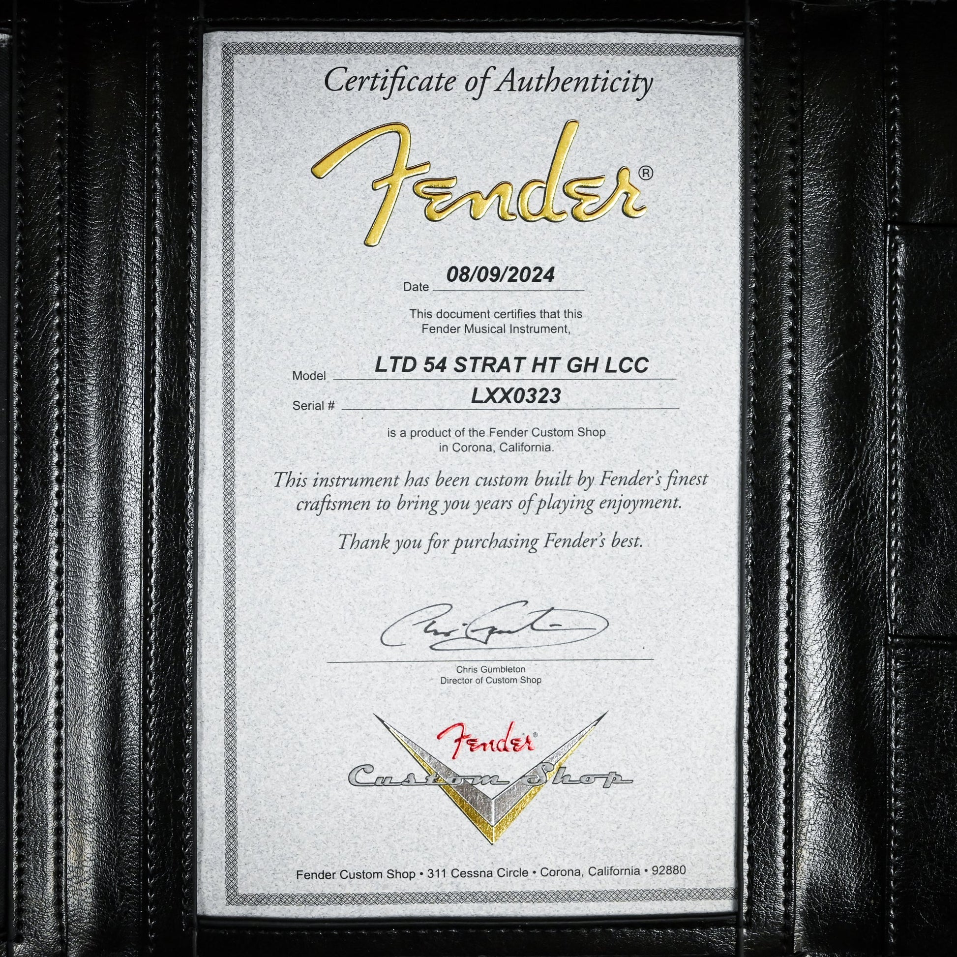 Fender Custom Shop Limited Edition 1954 Hardtail Stratocaster DLX Closet Classic- Dirty White Blonde (LXX0323)