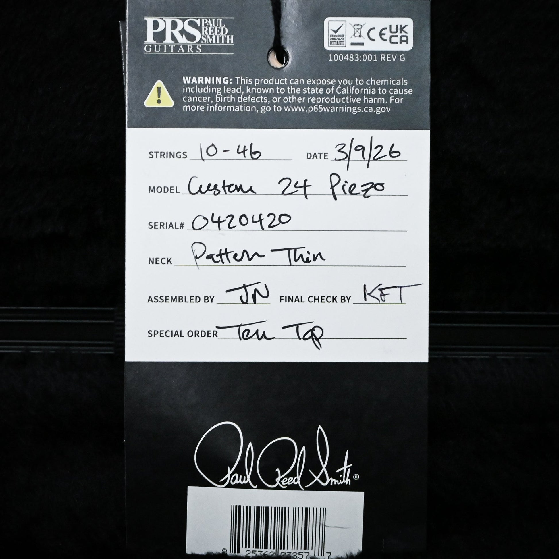 PRS Custom 24 Piezo w/ 10-Top & DMO Pickups Electric Guitar- Aurora Borealis 2026 (0420420)