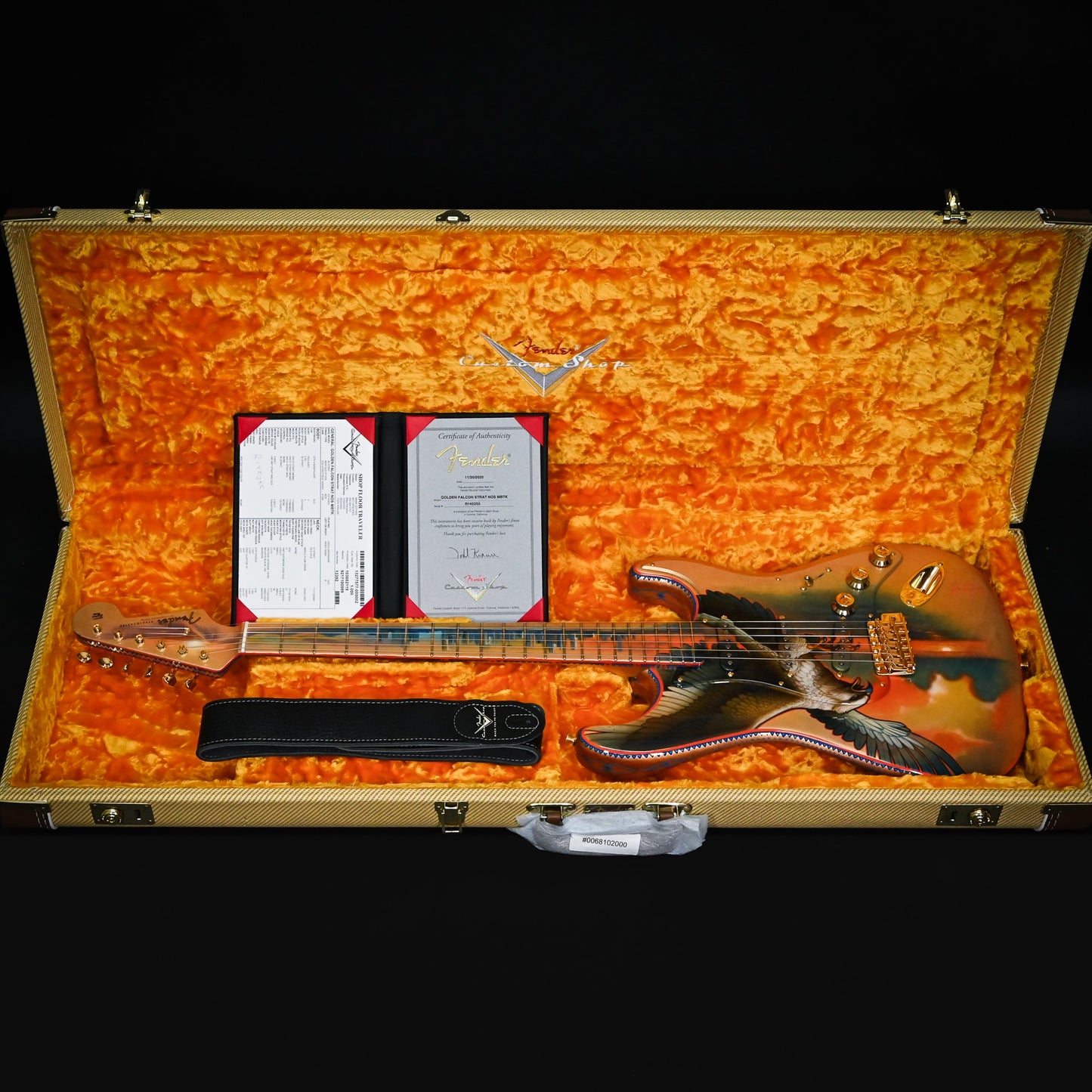 Fender Custom Shop Masterbuilt Todd Krause  Pamelina Artwork Golden Falcon Stratocaser (R145255)