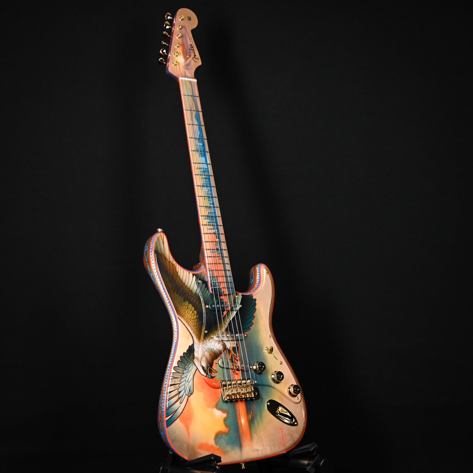 Fender Custom Shop Masterbuilt Todd Krause  Pamelina Artwork Golden Falcon Stratocaser (R145255)