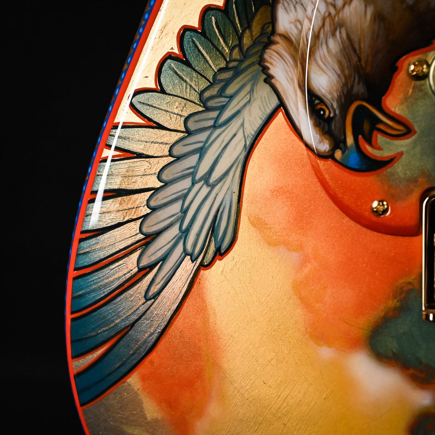 Fender Custom Shop Masterbuilt Todd Krause  Pamelina Artwork Golden Falcon Stratocaser (R145255)