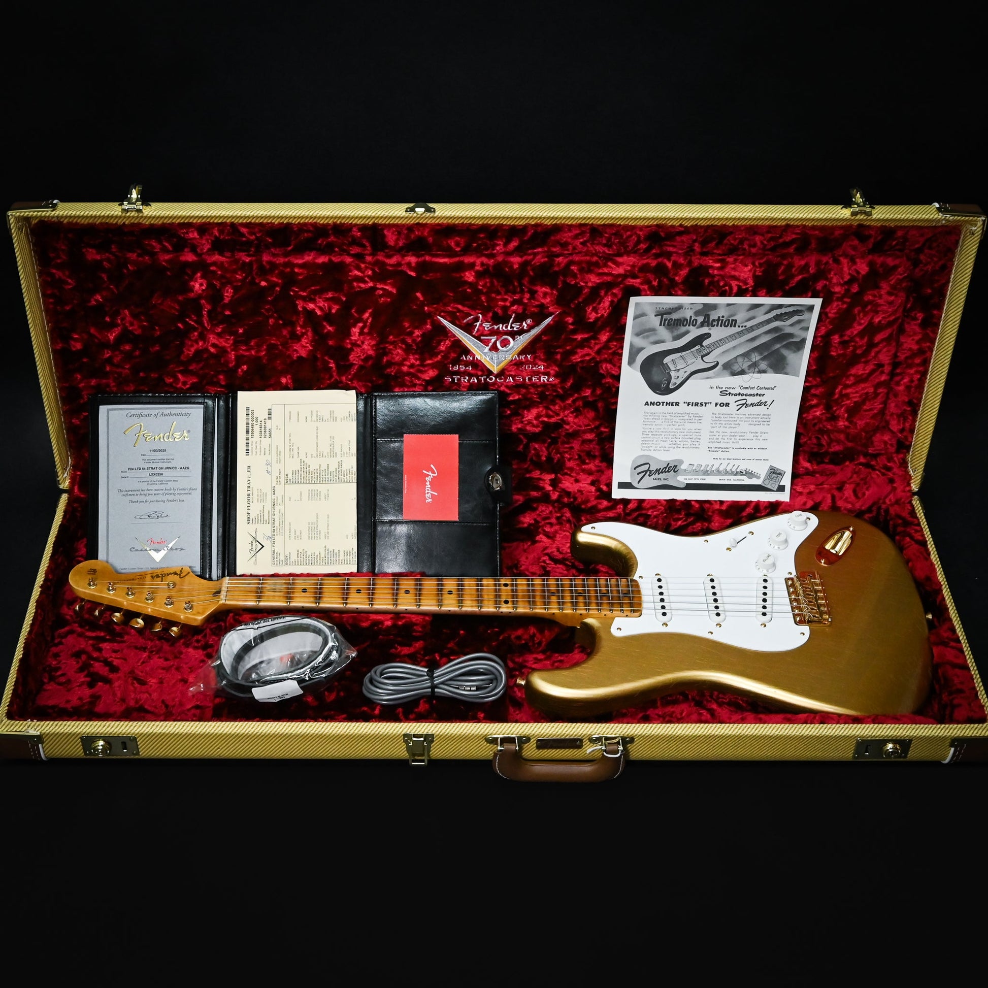 Fender Custom Shop Limited Edition '54 Stratocaster w/ Gold Hardware Journeyman/ Closet Classic Hardware- Aged Aztec Gold 2025 (LXX0256)