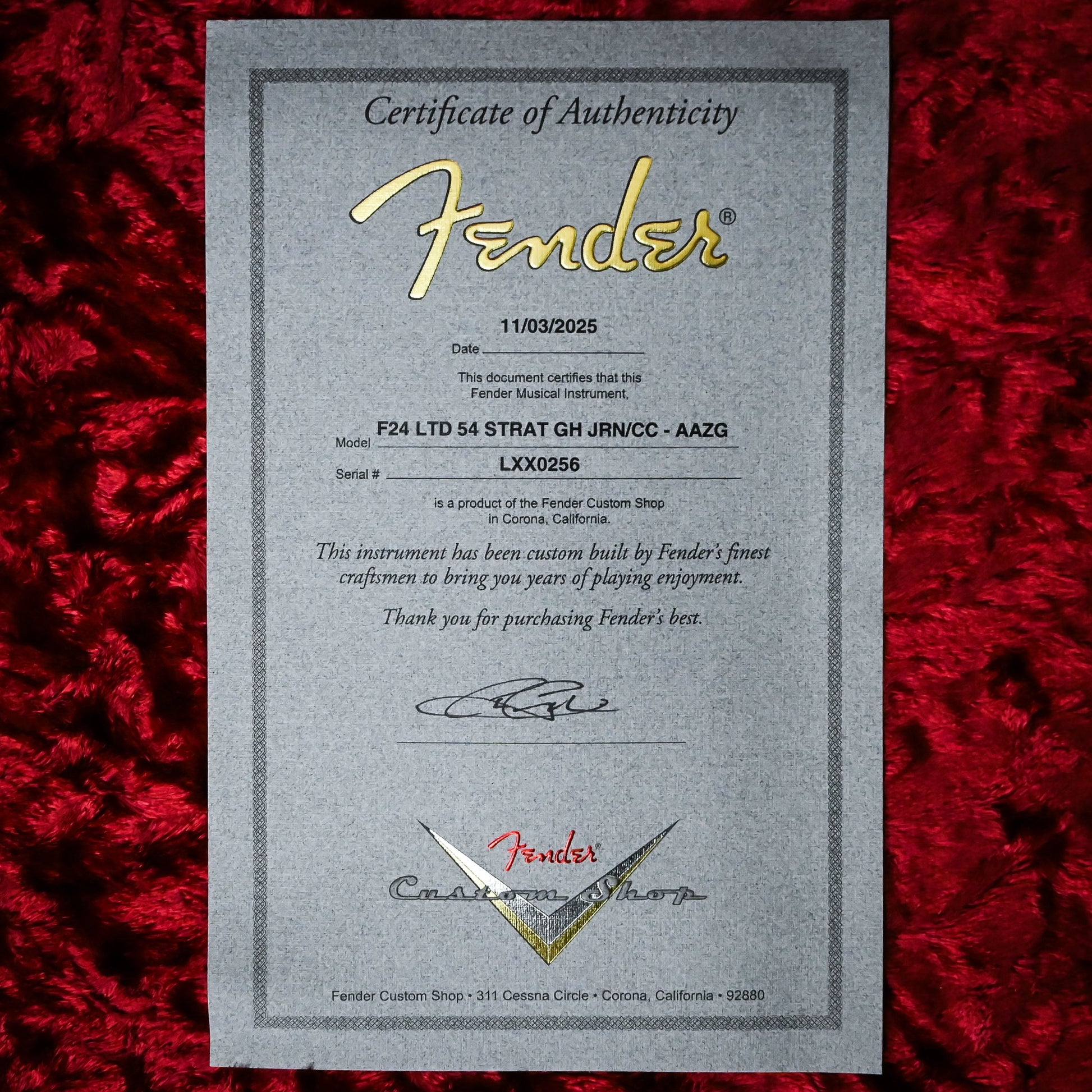 Fender Custom Shop Limited Edition '54 Stratocaster w/ Gold Hardware Journeyman/ Closet Classic Hardware- Aged Aztec Gold 2025 (LXX0256)