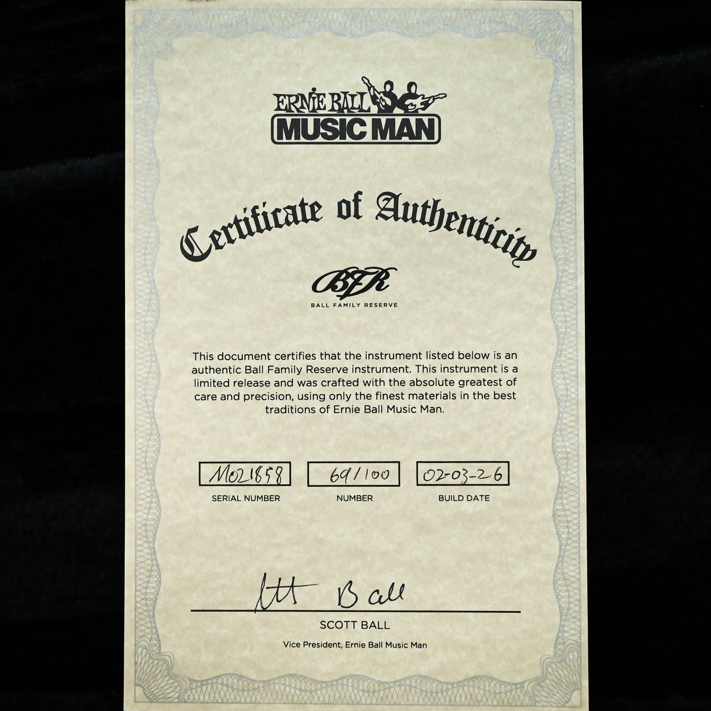 Ernie Ball Music Man BFR John Petrucci Majesty 6 (No.69 of 100)- Wolf's Bane 2026 (M021858)