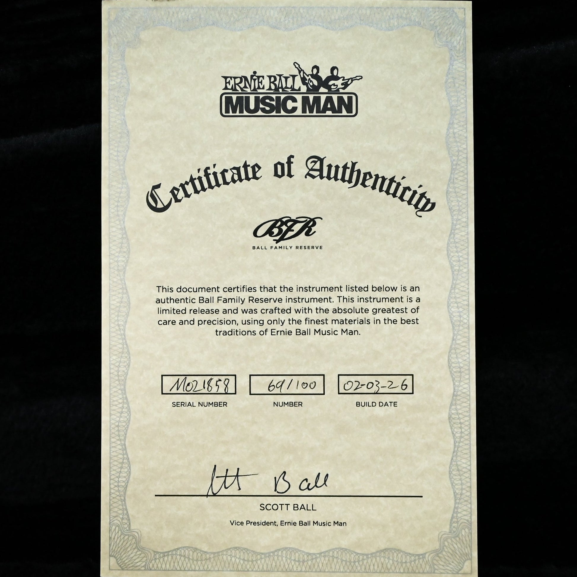 Ernie Ball Music Man BFR John Petrucci Majesty 6 (No.69 of 100)- Wolf's Bane 2026 (M021858)